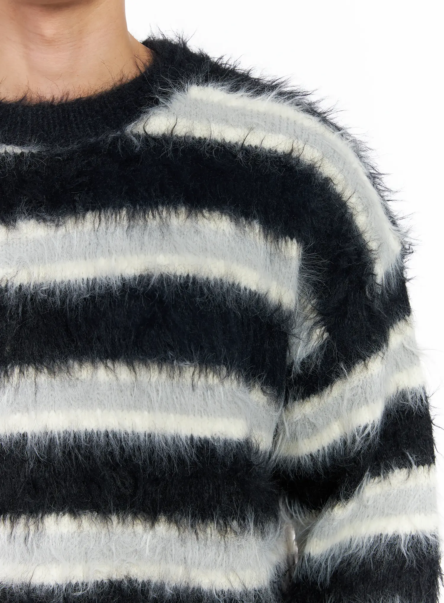 Men's Cozy Striped Sweater IJ521 - Image 12