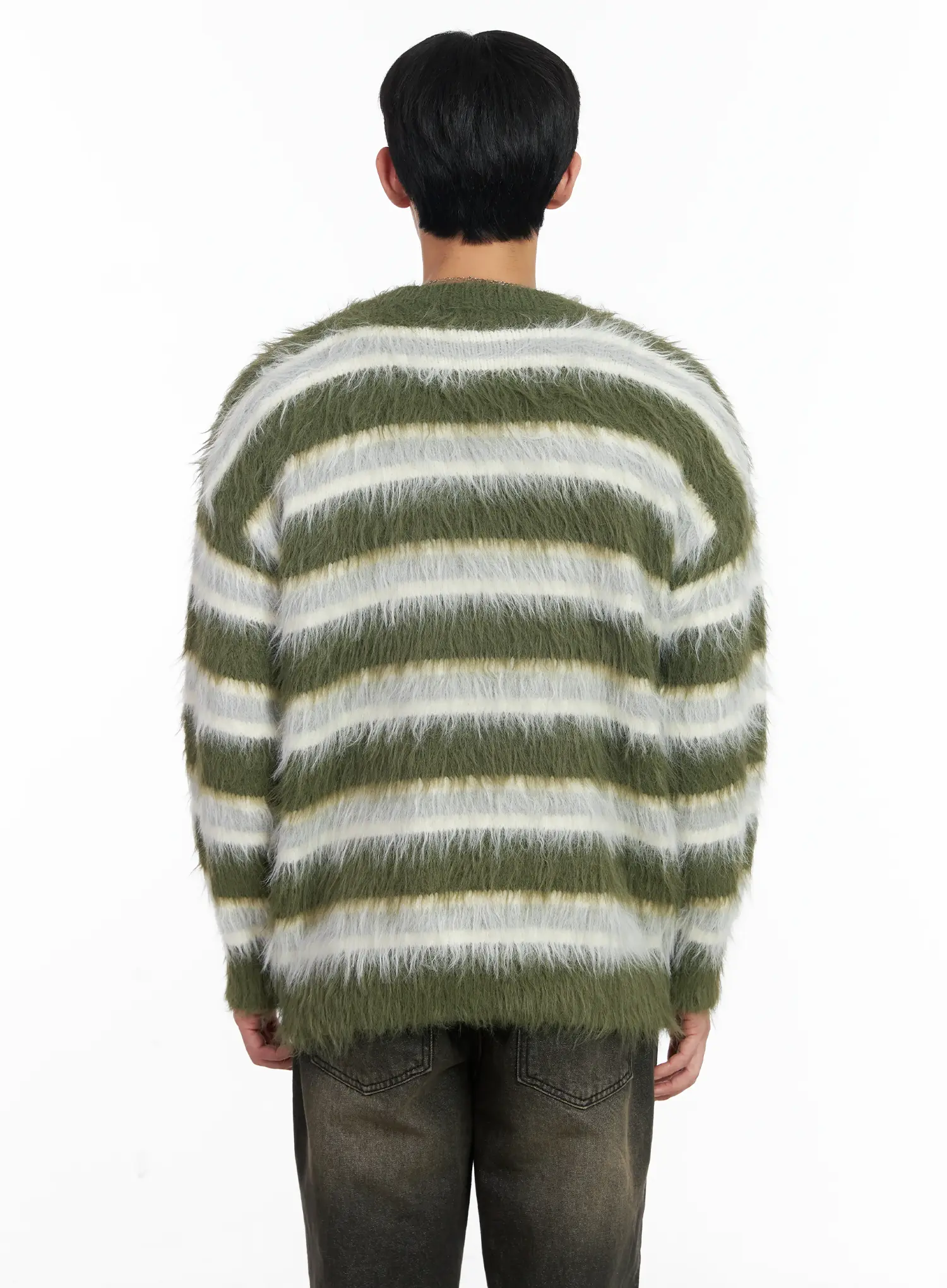 Men's Cozy Striped Sweater IJ521 - Image 6