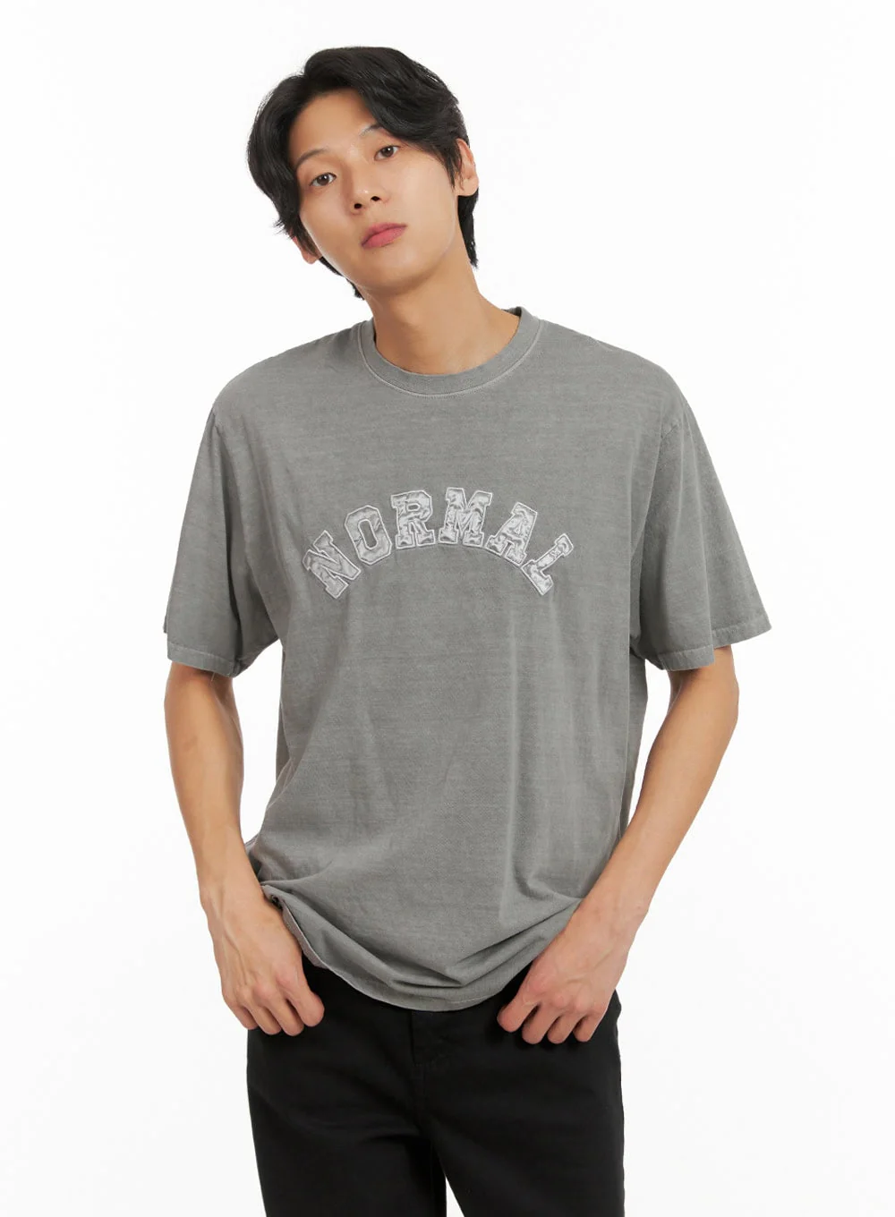 Men's Crew Neck Embroidered Top IY416