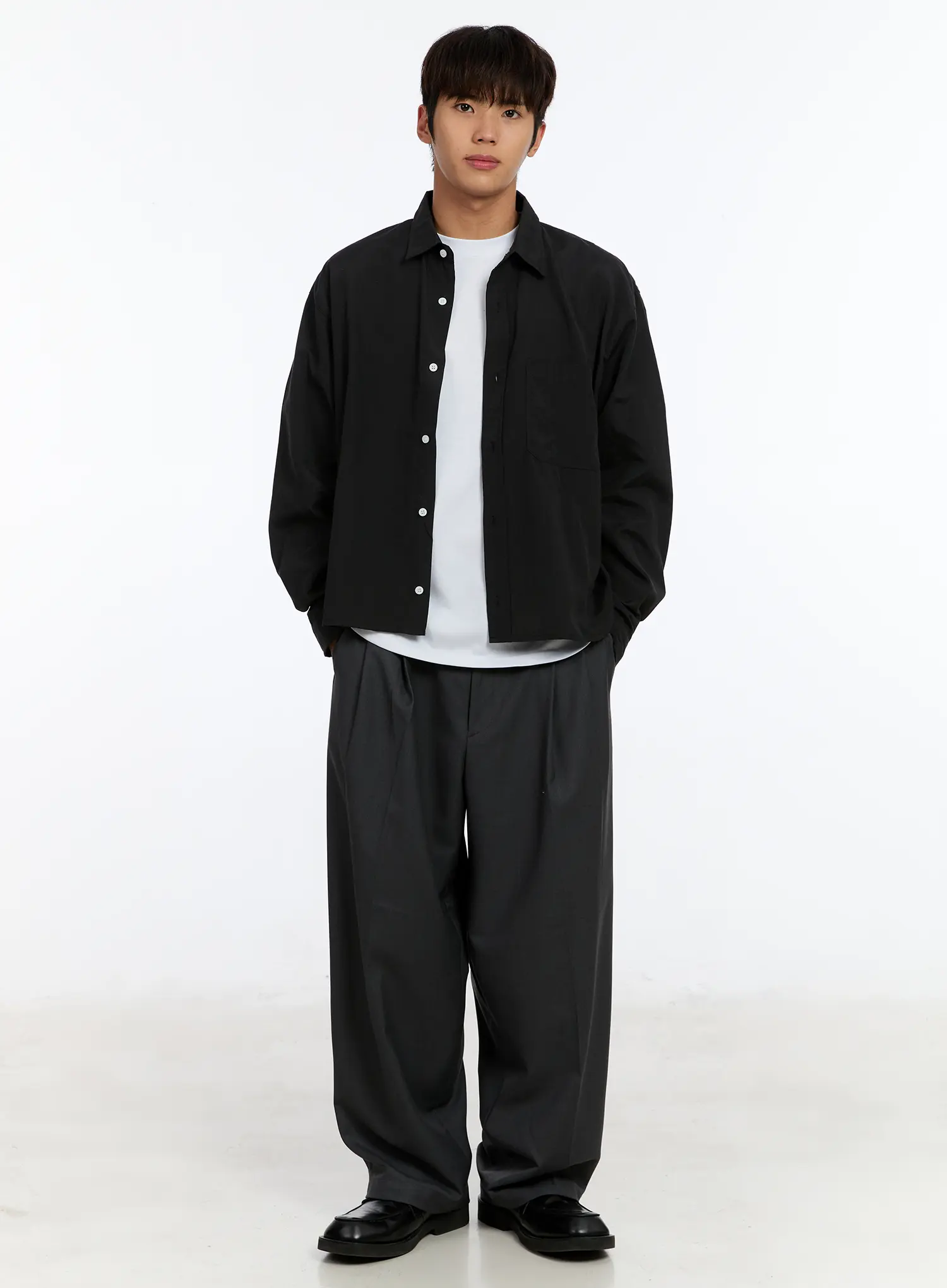 Men's Cropped Oxford Shirt IM530 - Image 10