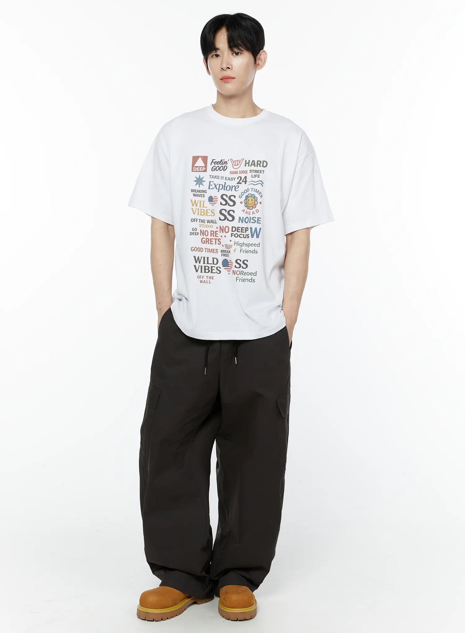 Men's Curved Fit Cargo Trousers IA527 - Image 10