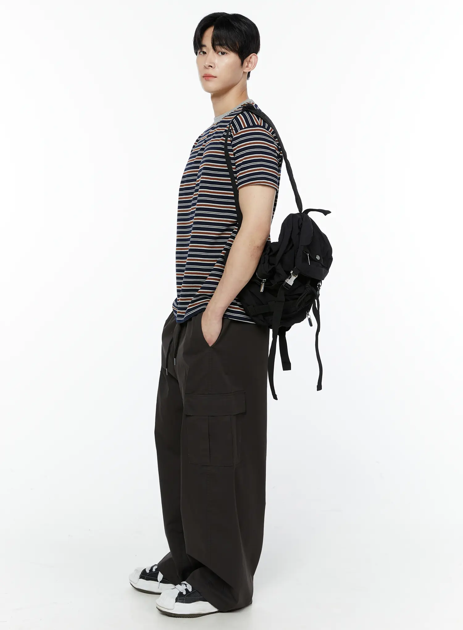 Men's Curved Fit Cargo Trousers IA527 - Image 12