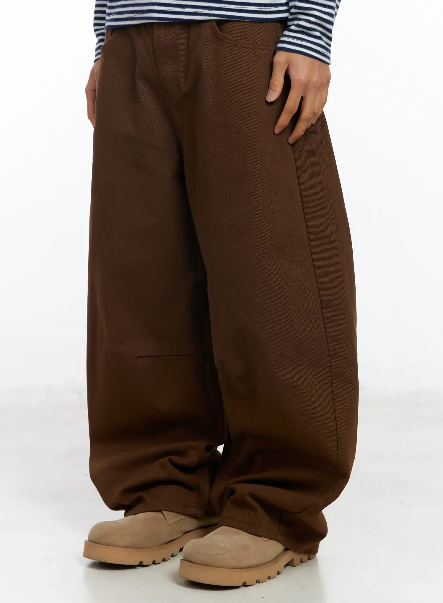 Men's Curved Fit Wide Leg Pants IF504 - Image 5