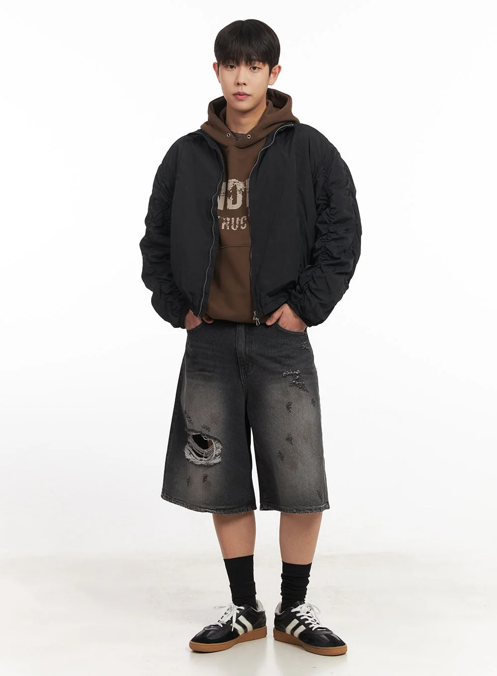 Men's Destroyed Burmuda Denim Shorts IM528