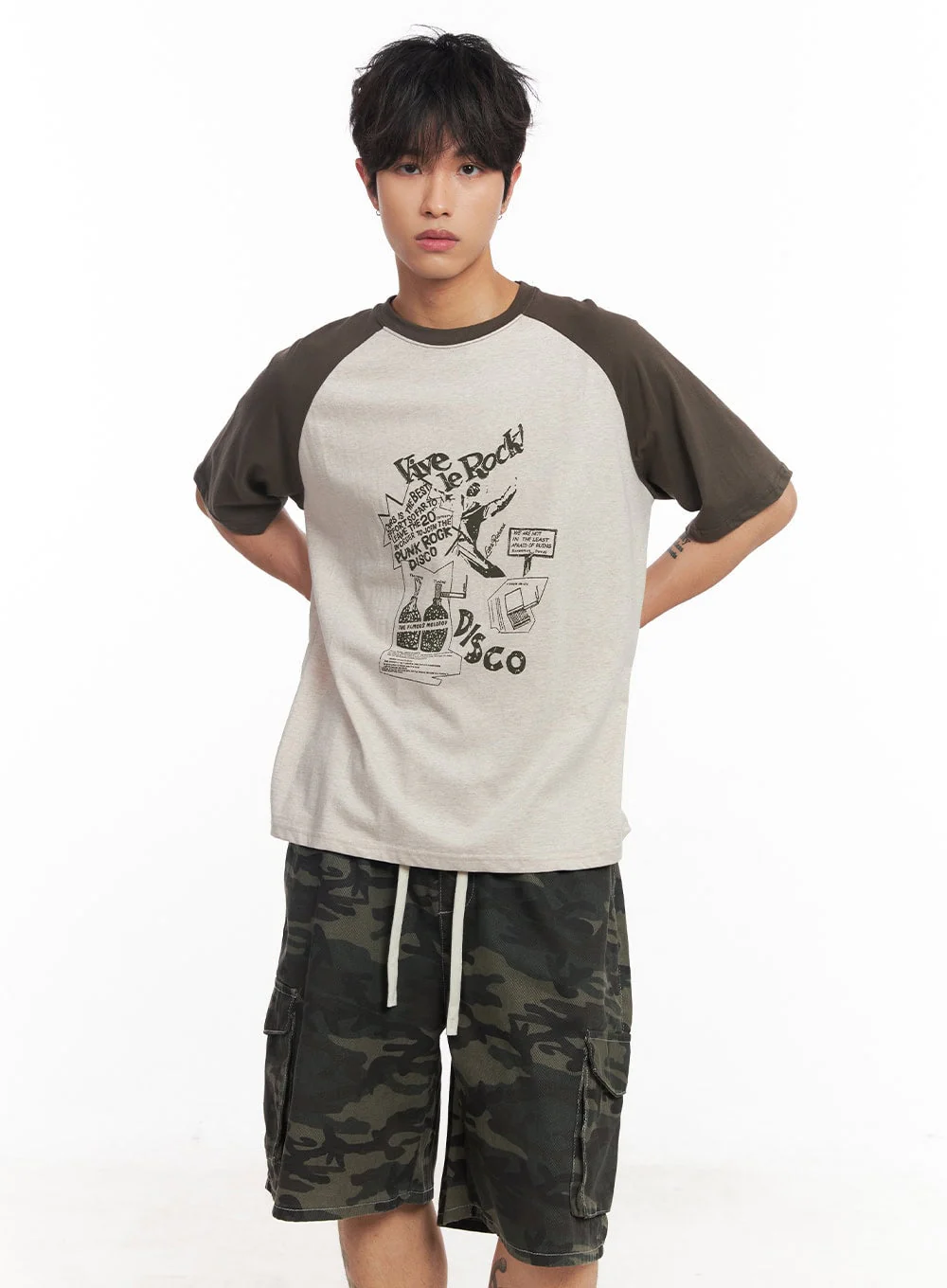 Men's Disco Graphic Raglan T-Shirt IY508