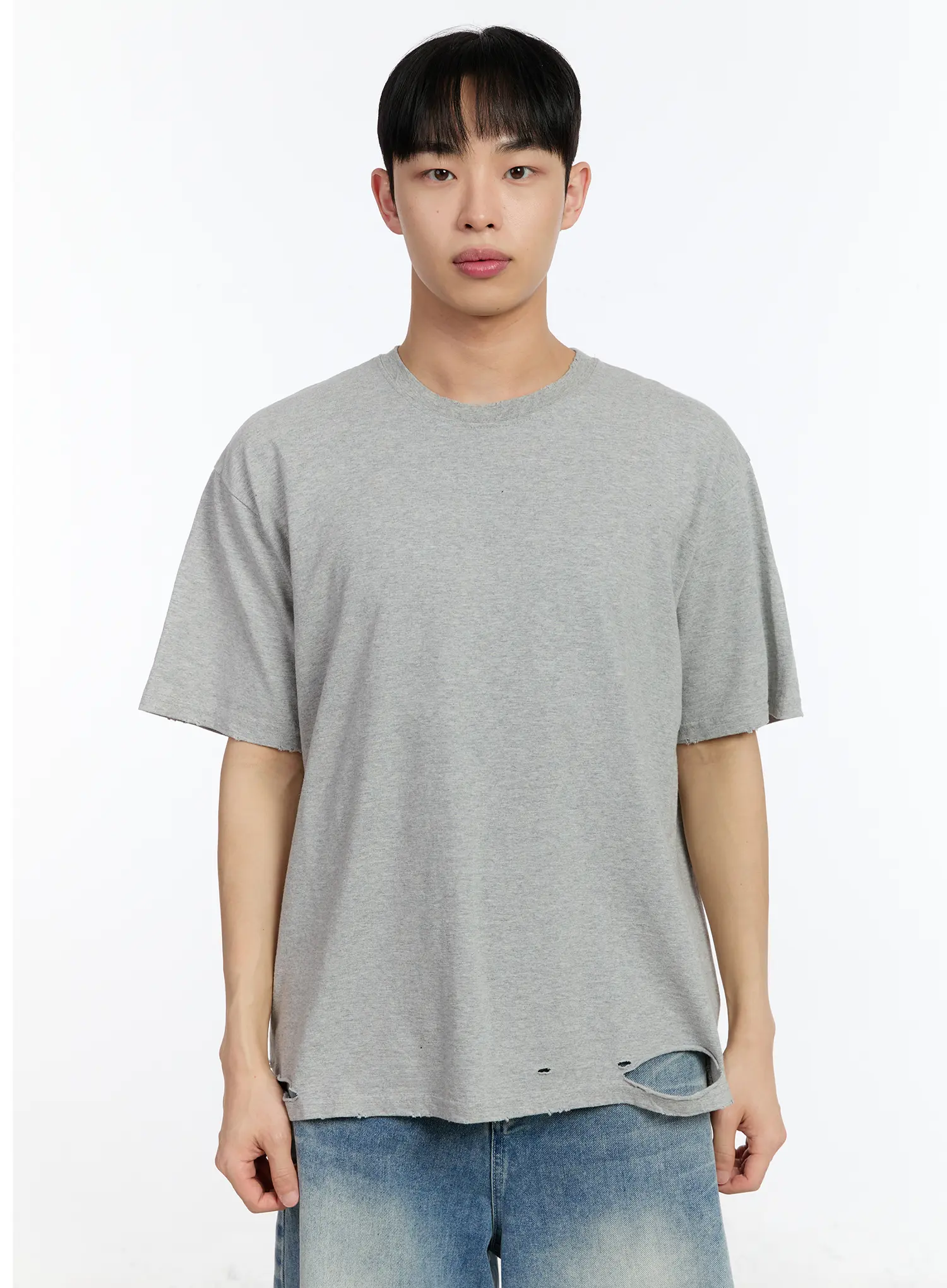 Men's Distressed Short Sleeve Tee IA507 - Image 9
