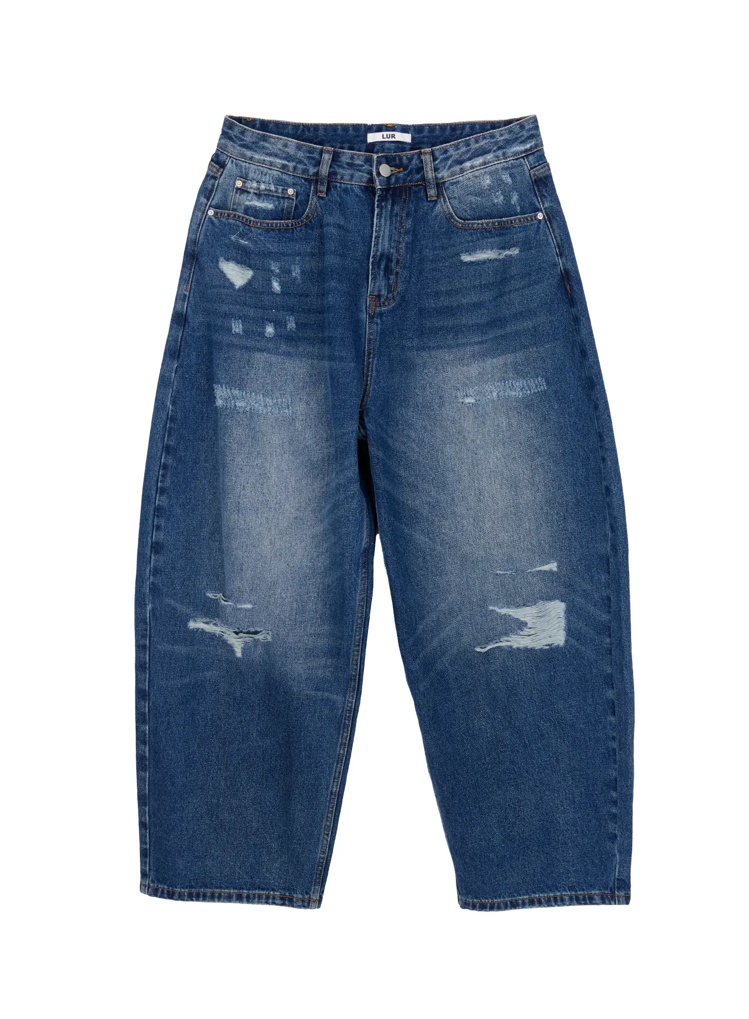 Men's Distressed Wide Leg Jeans IM530 - Image 14