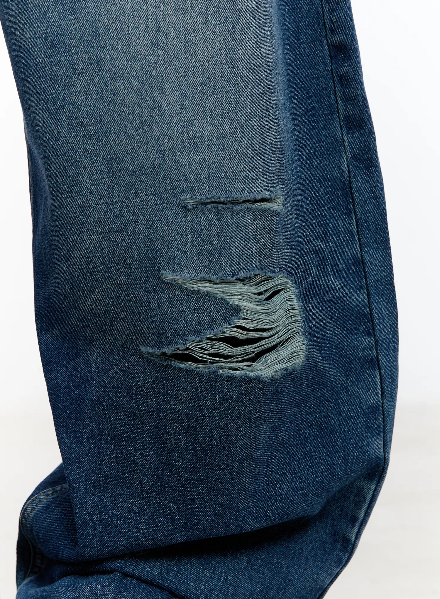 Men's Distressed Wide Leg Jeans IM530 - Image 8