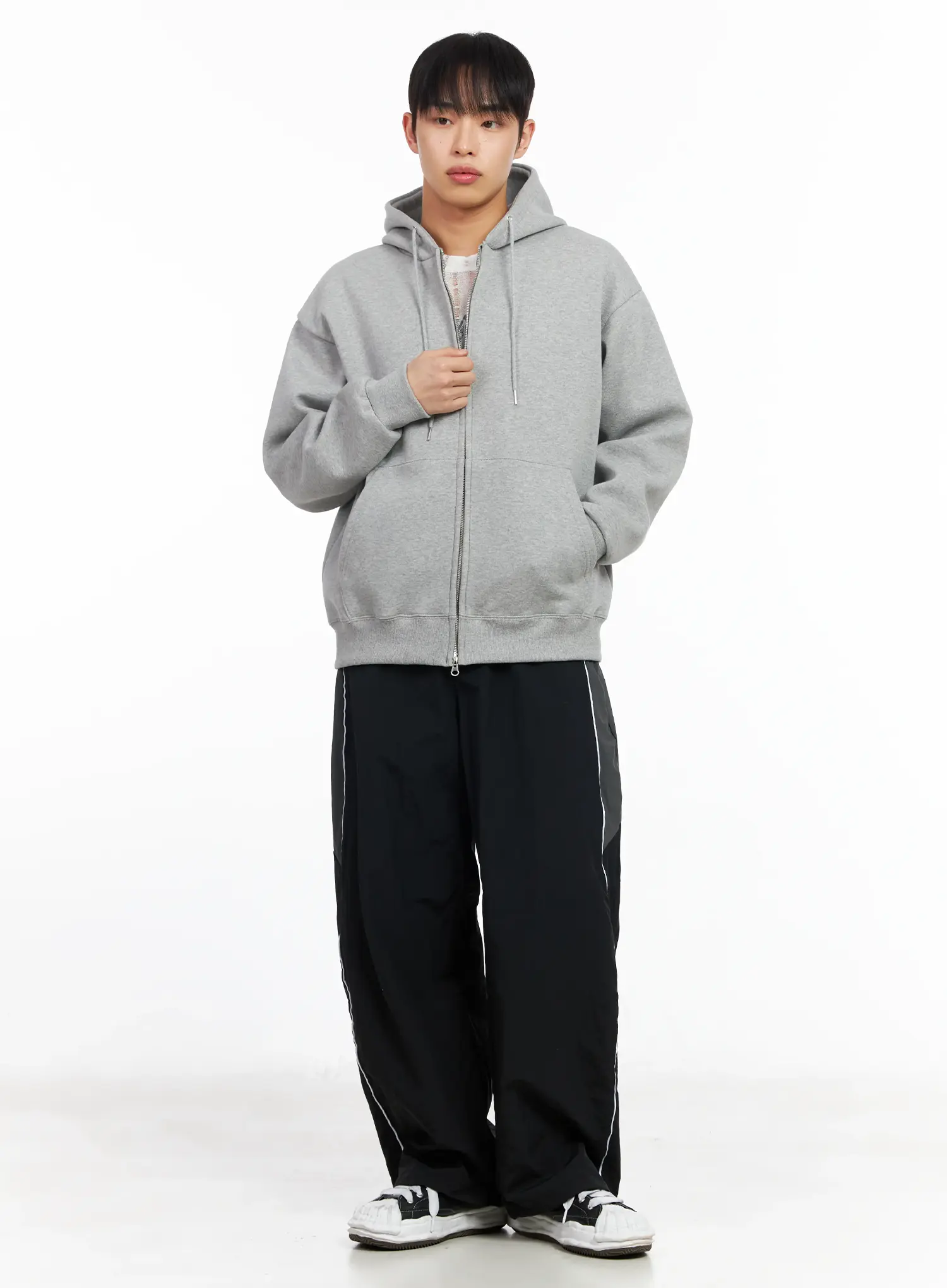 Men's Double Zip-Up Hoodie IM516 - Image 10