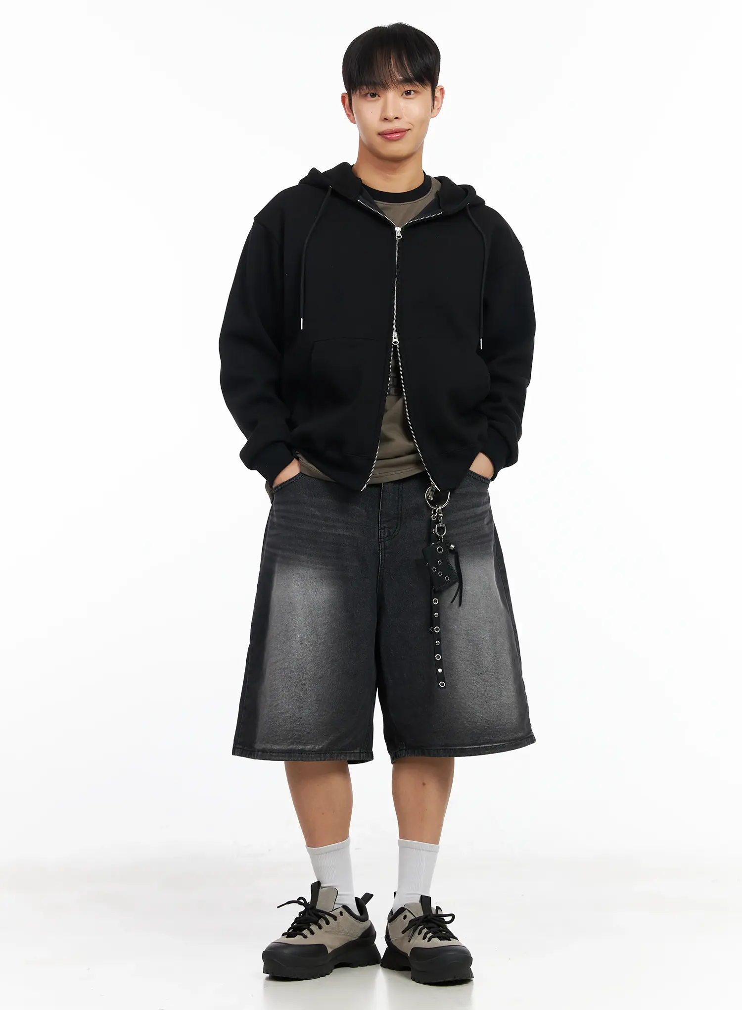 Men's Double Zip-Up Hoodie IM516 - Image 8