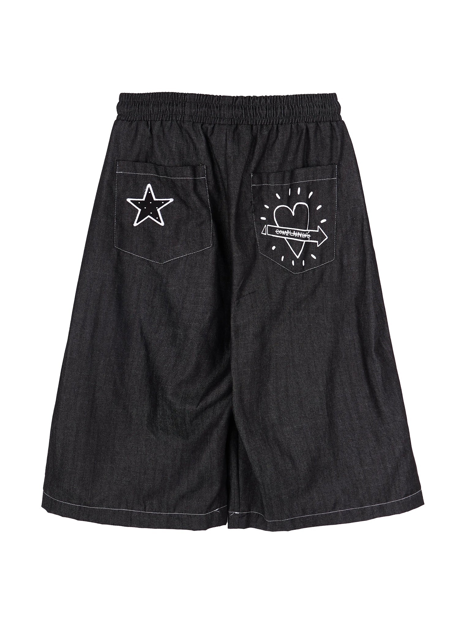 Men's Embroidered Bermuda Jorts IY514 - Image 2