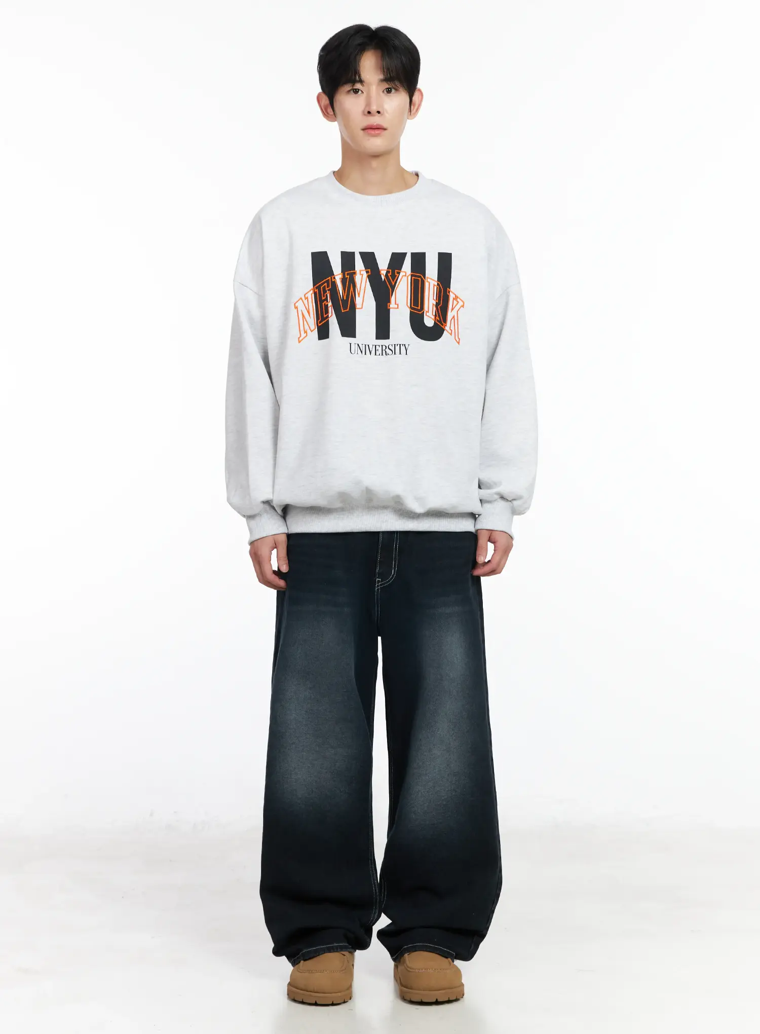 Men's Embroidered Crewneck Sweatshirt IM523 - Image 3