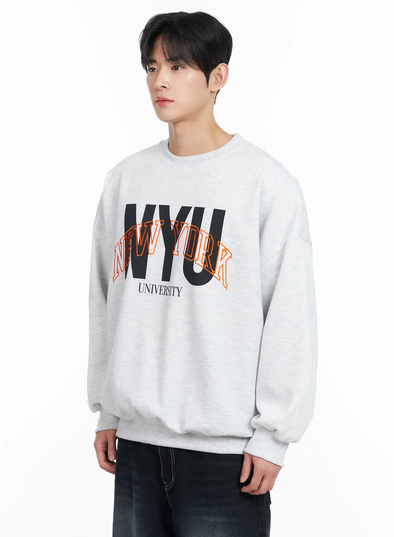 Men's Embroidered Crewneck Sweatshirt IM523 - Image 4