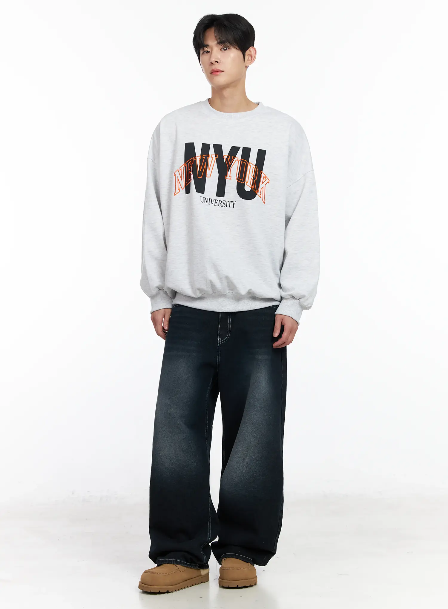 Men's Embroidered Crewneck Sweatshirt IM523 - Image 7