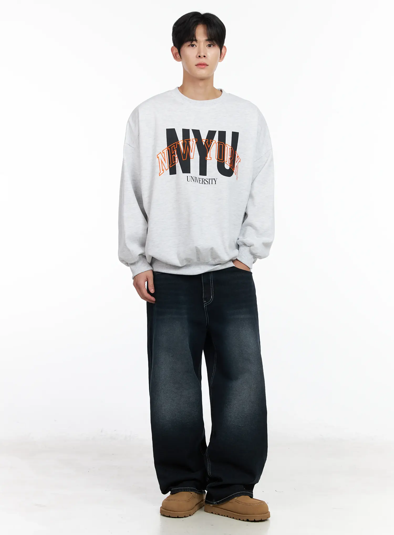Men's Embroidered Crewneck Sweatshirt IM523 - Image 8