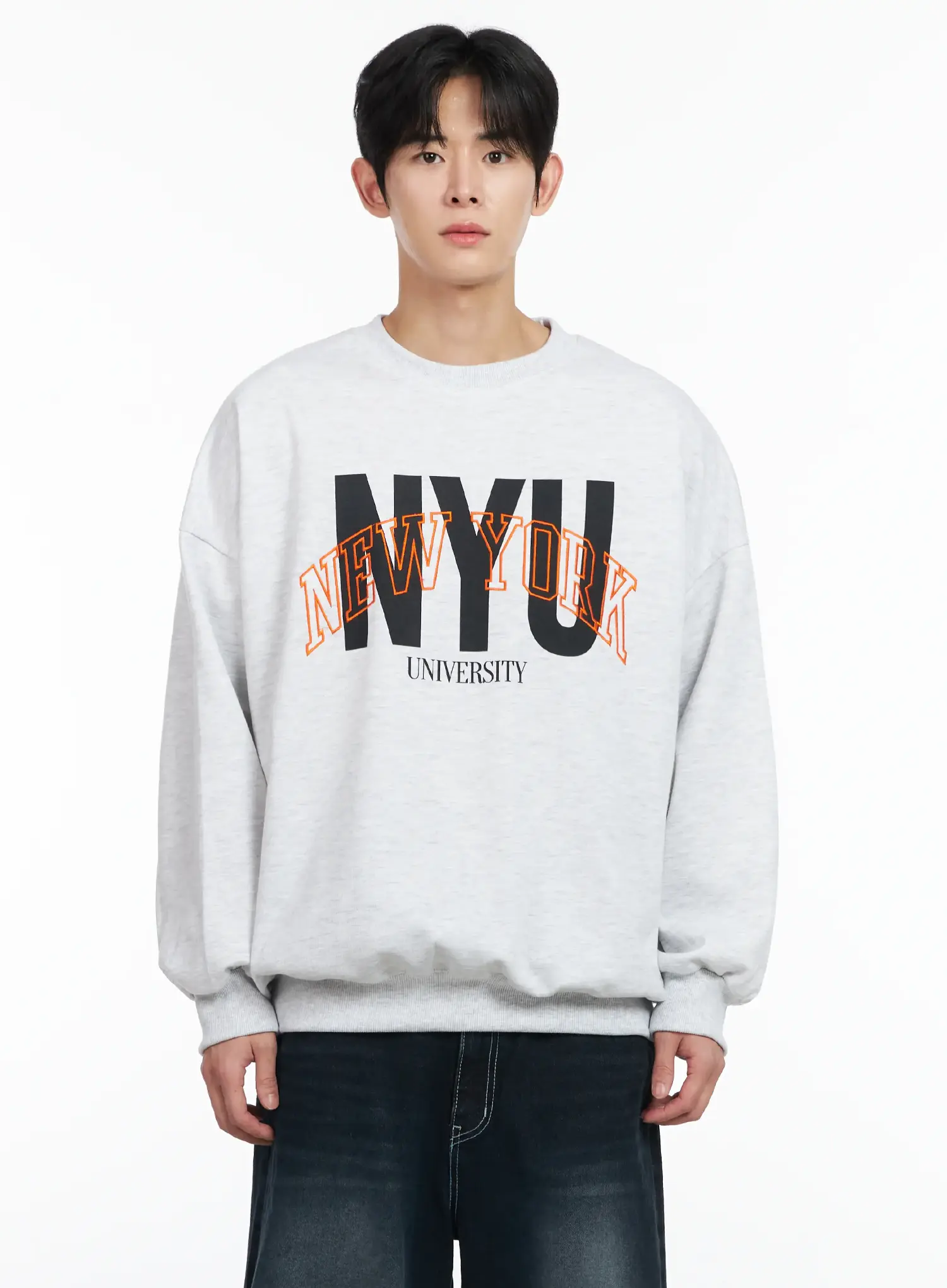 Men's Embroidered Crewneck Sweatshirt IM523 - Image 9