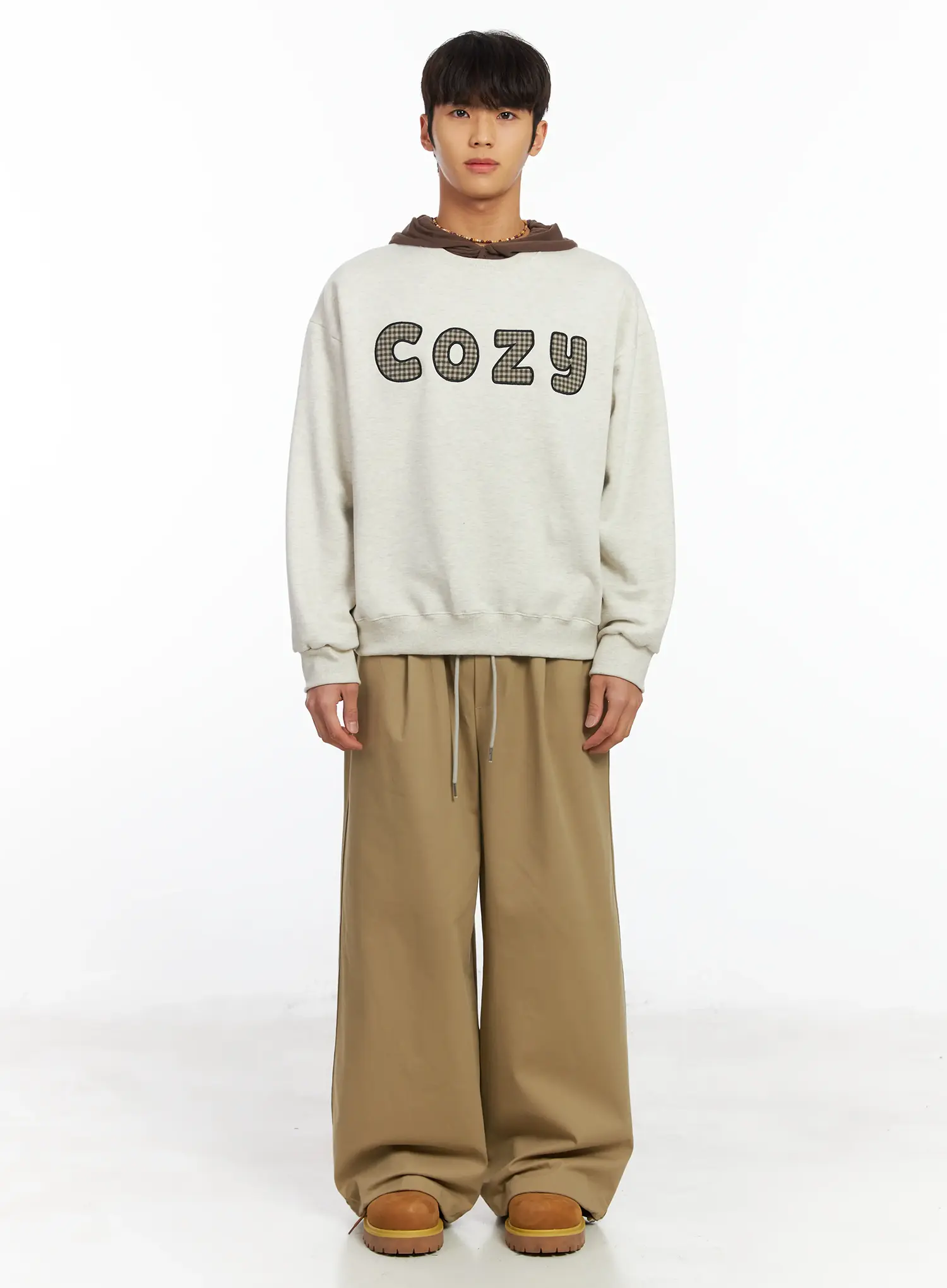Men's Embroidered Fleece Sweatshirt IF506 - Image 3