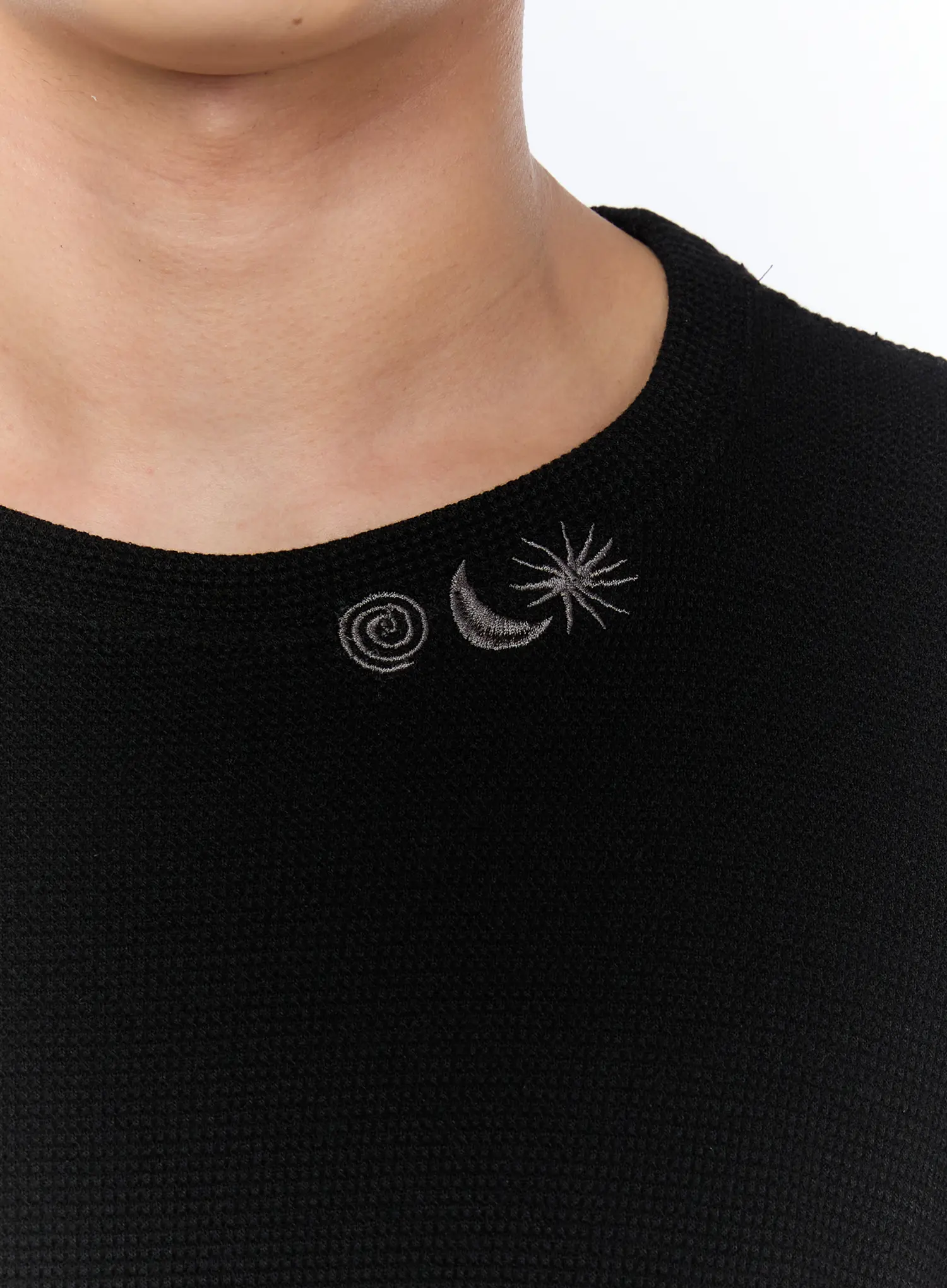 Men's Embroidered Waffle Knit T-Shirt IA520 - Image 9