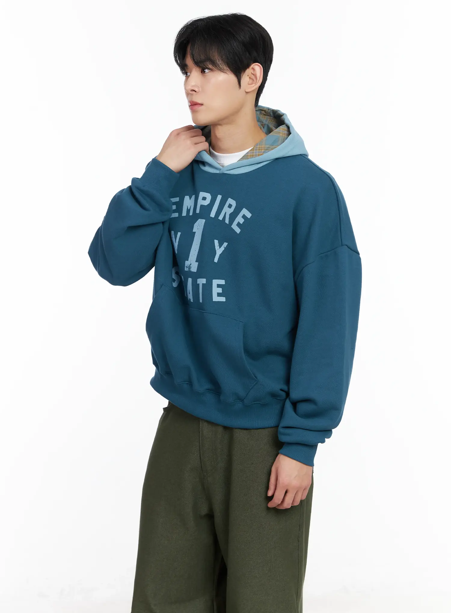 Men's Empire State Graphic Hoodie IM518 - Image 7