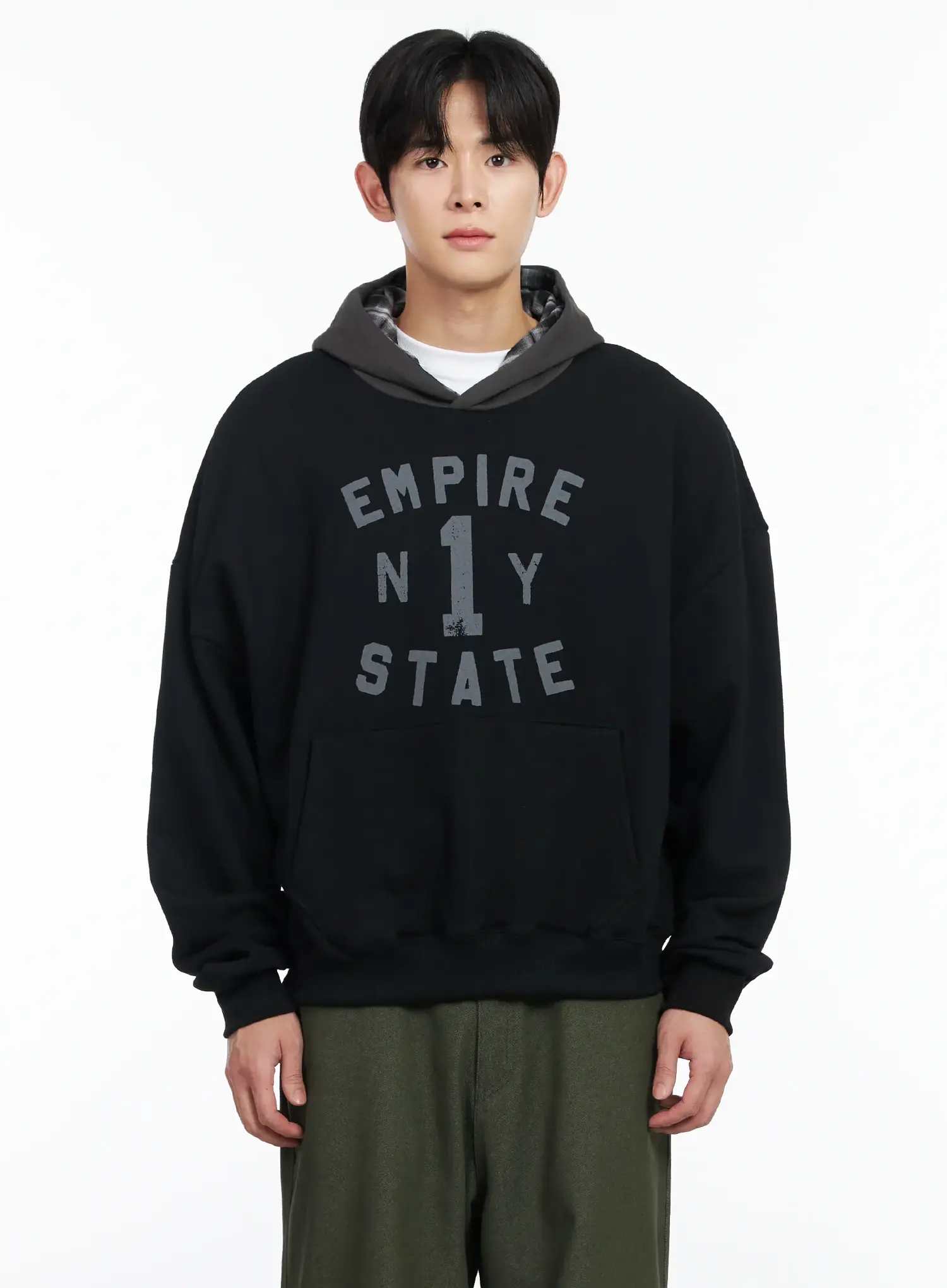 Men's Empire State Graphic Hoodie IM518 - Image 8