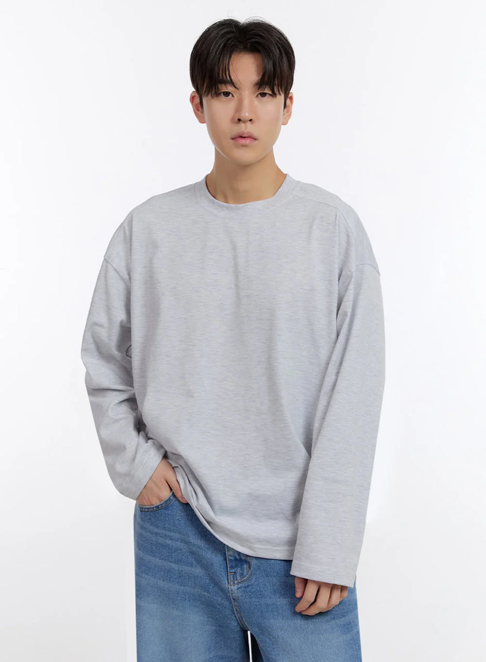 Men's Essential Long-Sleeve T-Shirt IM525 - Image 3