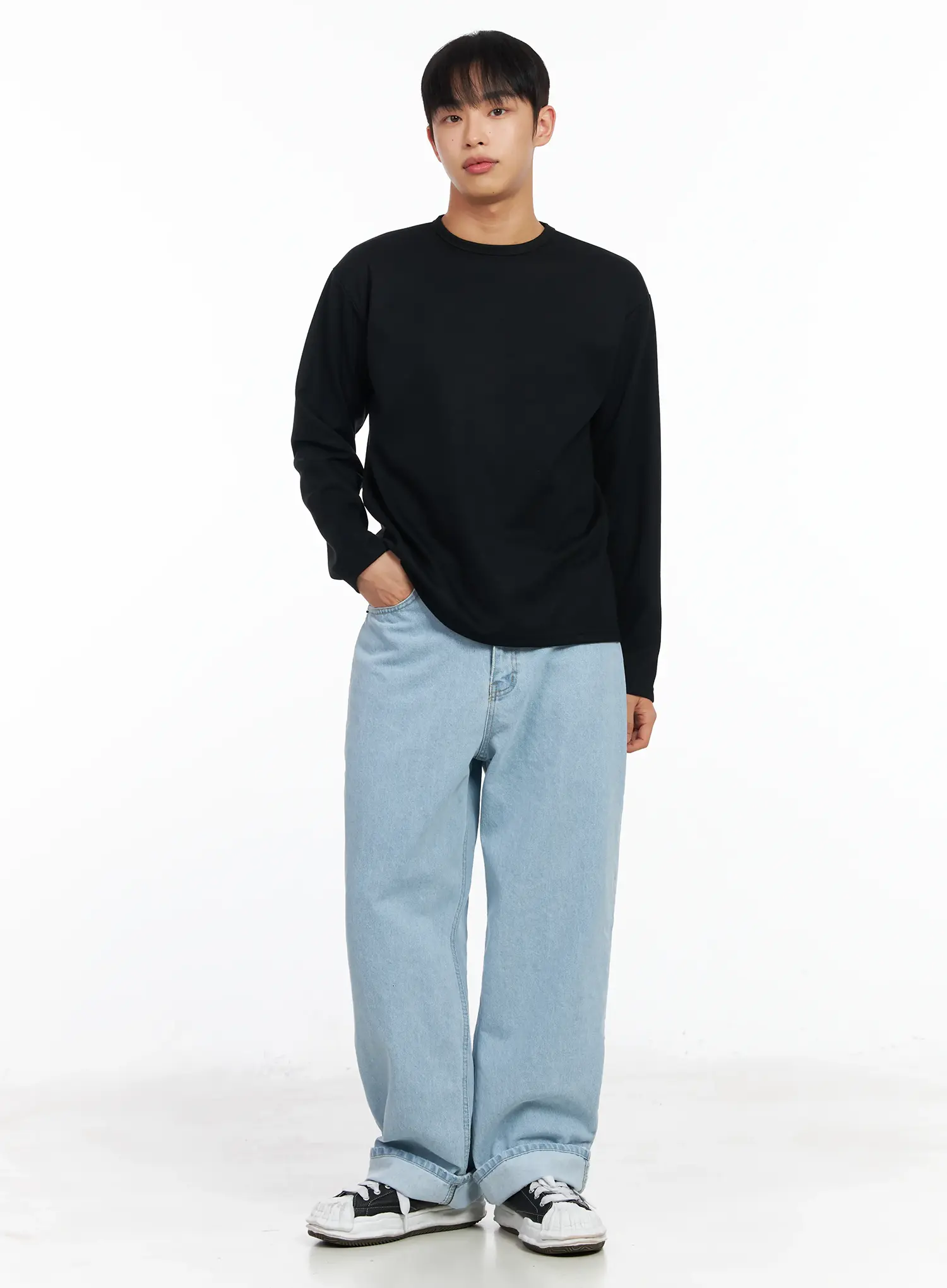 Men's Essential Long Sleeve Tee IM511 - Image 8