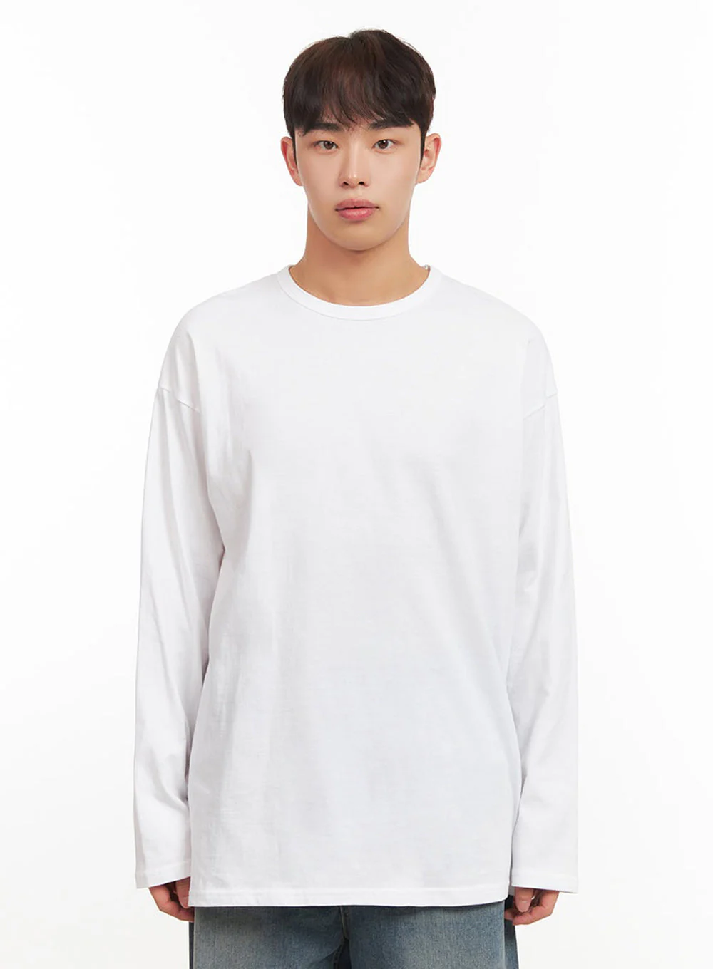 Men's Essential Oversized Long-Sleeve T-Shirt IF517 - Image 10