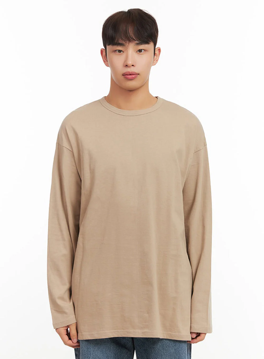 Men's Essential Oversized Long-Sleeve T-Shirt IF517 - Image 11
