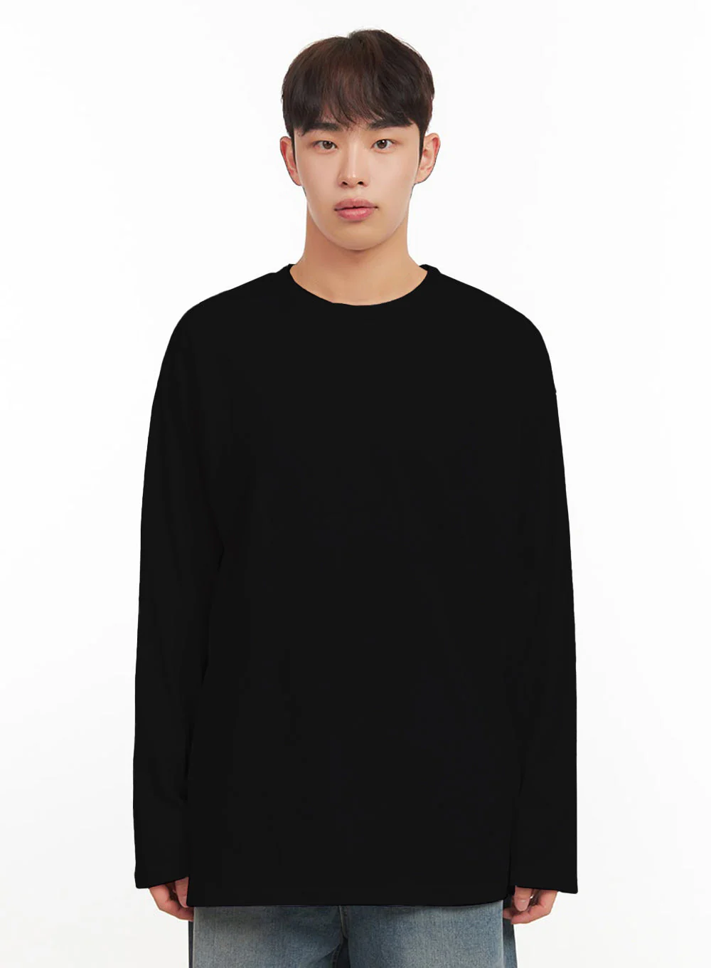 Men's Essential Oversized Long-Sleeve T-Shirt IF517 - Image 14