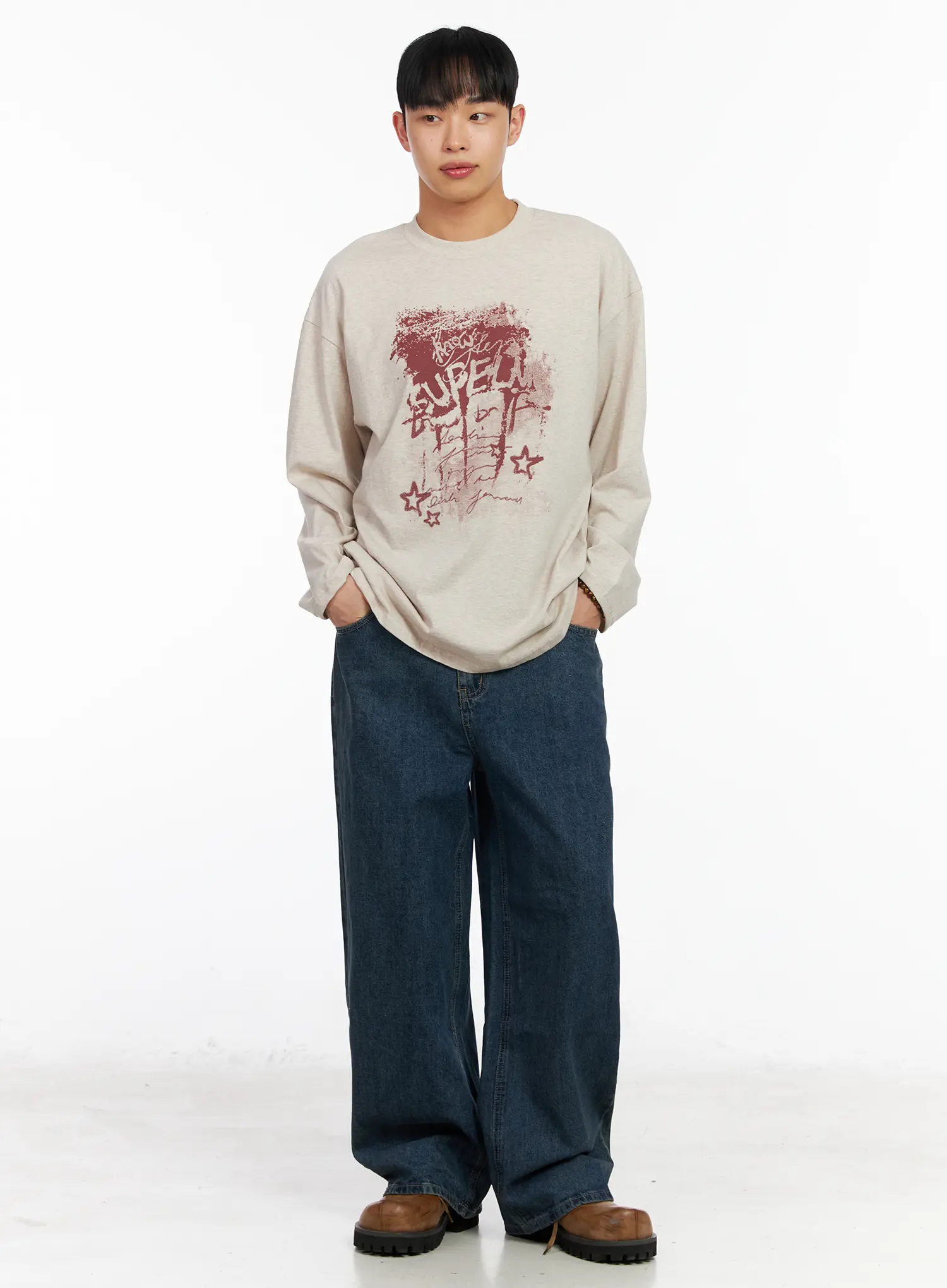 Men's Essential Wide Leg Jeans IA501 - Image 10
