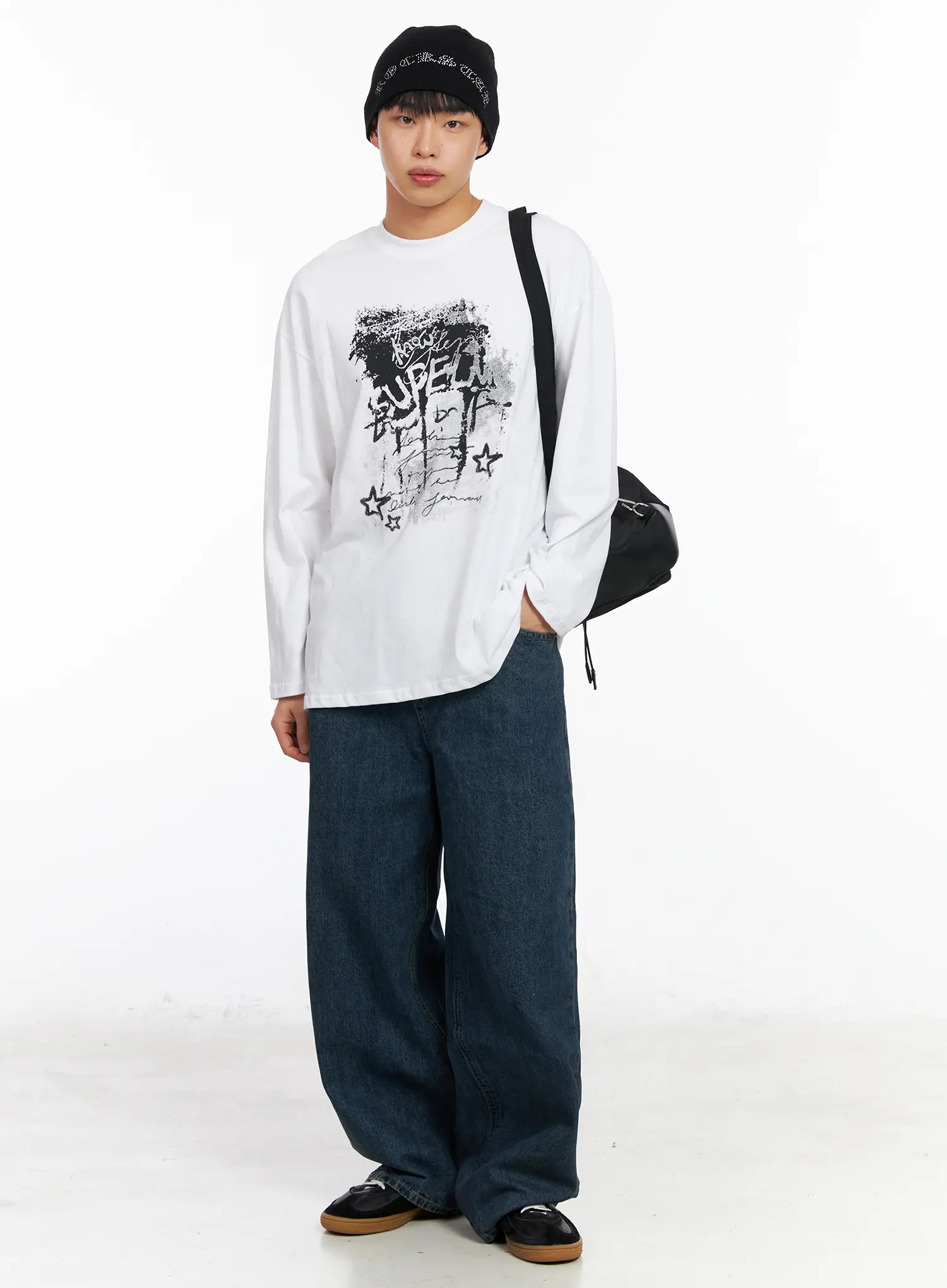 Men's Essential Wide Leg Jeans IA501 - Image 2