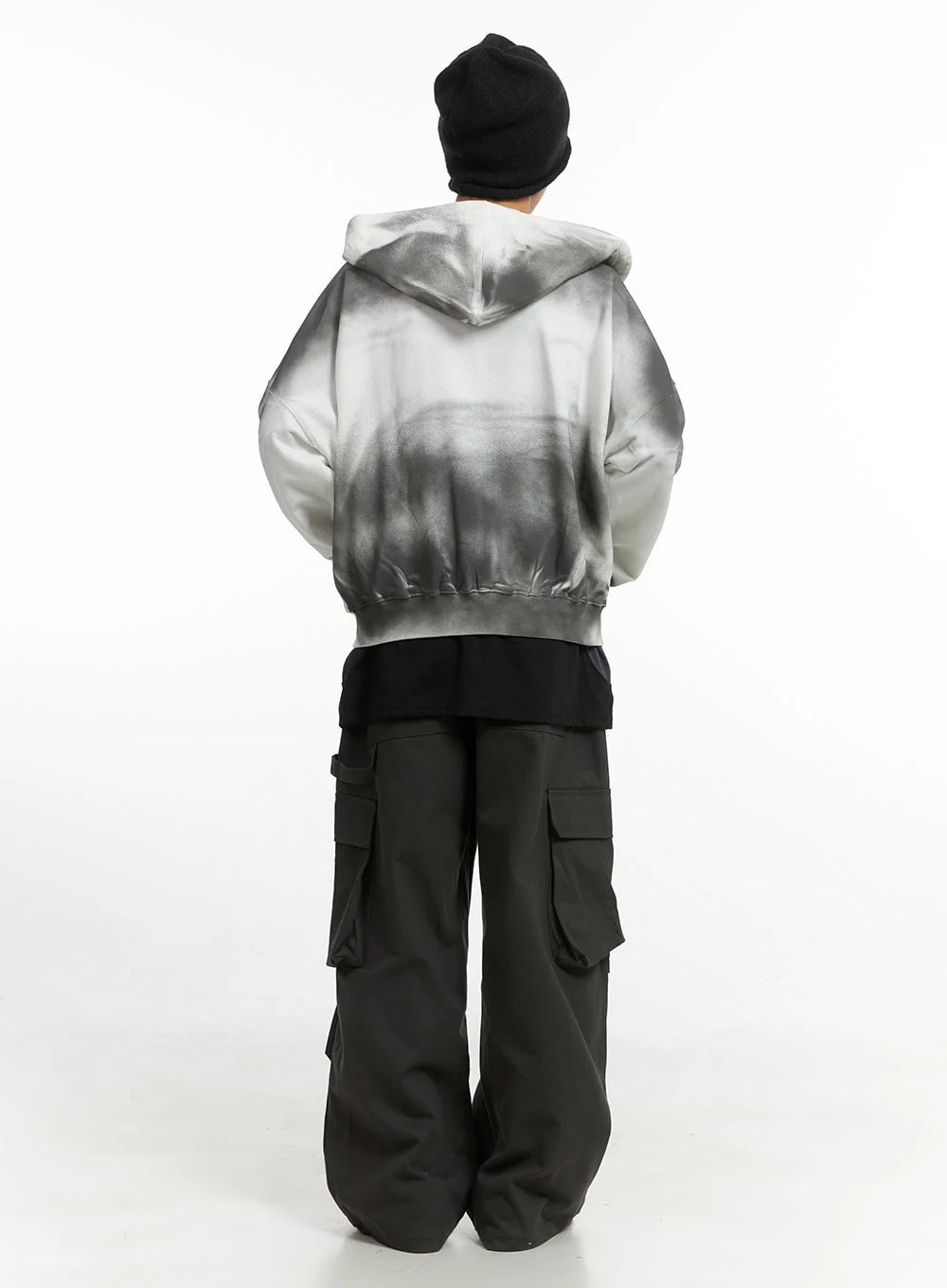 Men's Faded Zip Up Hoodie IO417 - Image 7
