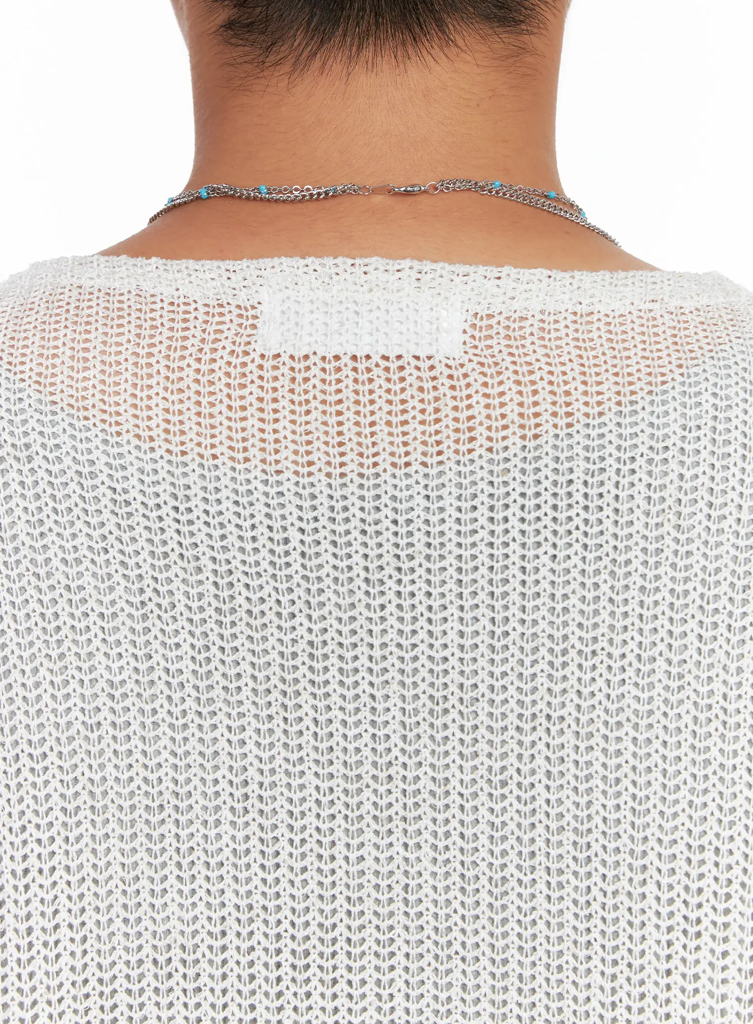 Men's Floral Double Layer Necklace IS510 - Image 4