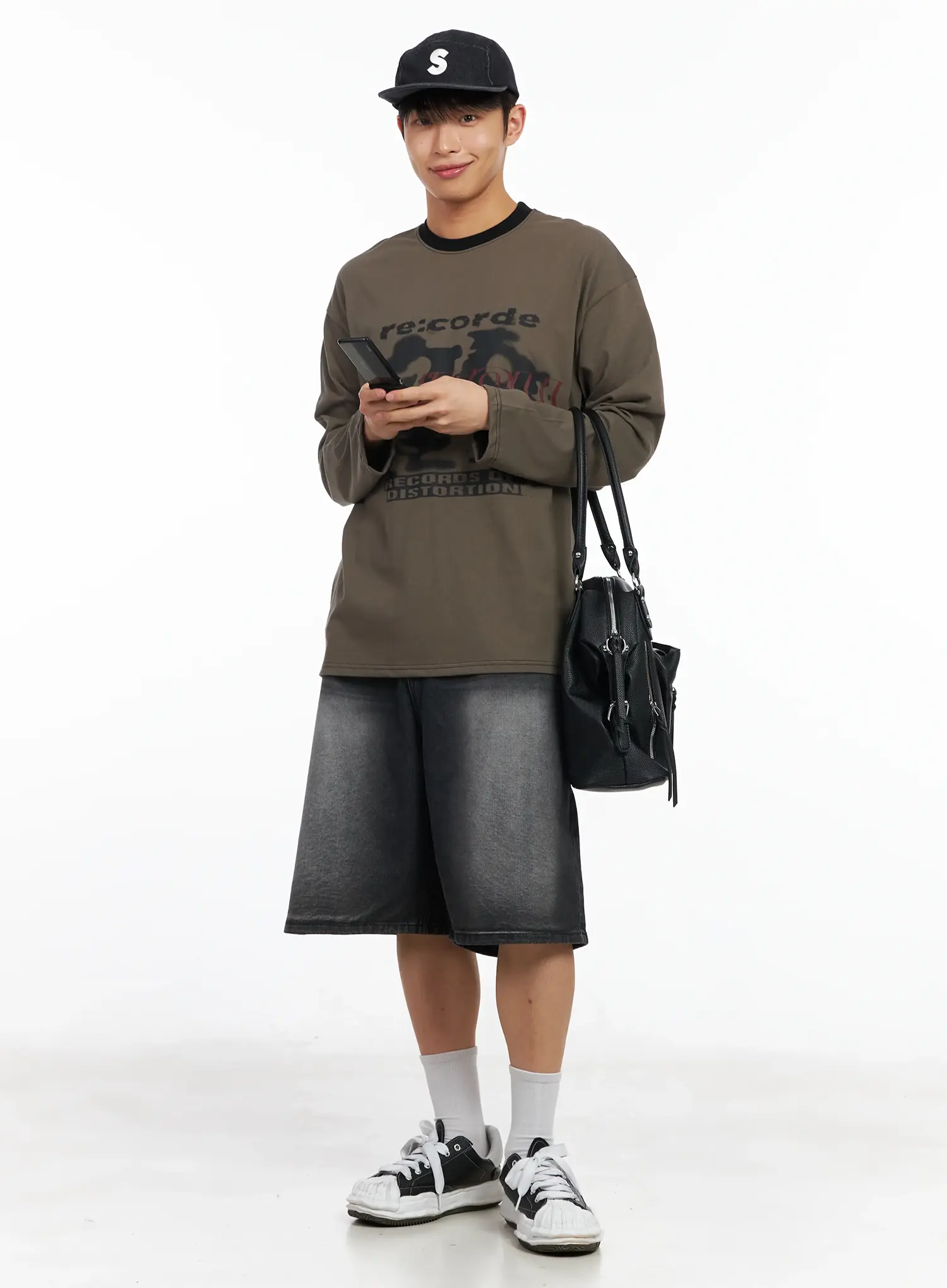 Men's Glitch Graphic Long Sleeve Top IM516 - Image 7