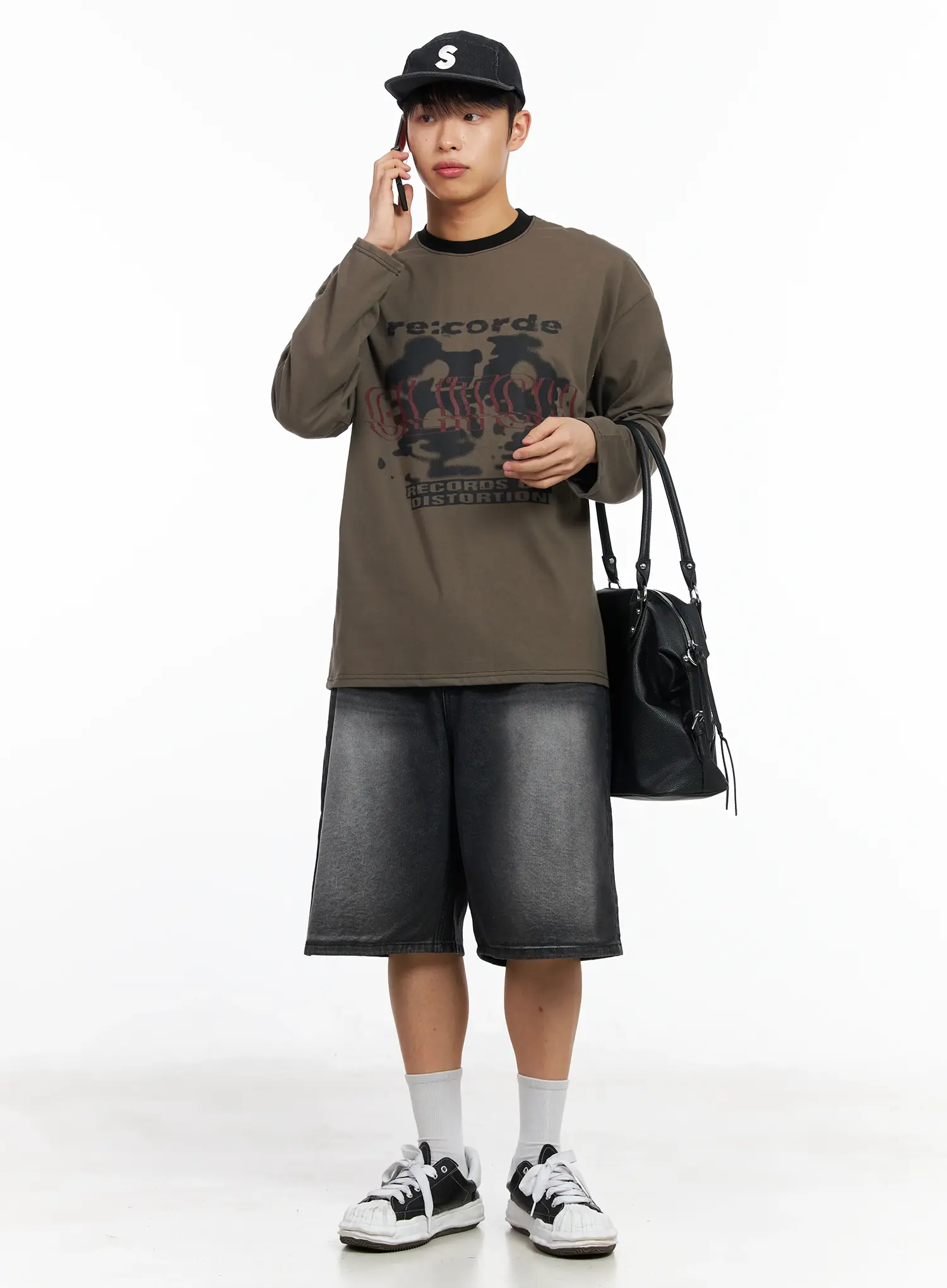 Men's Glitch Graphic Long Sleeve Top IM516 - Image 8