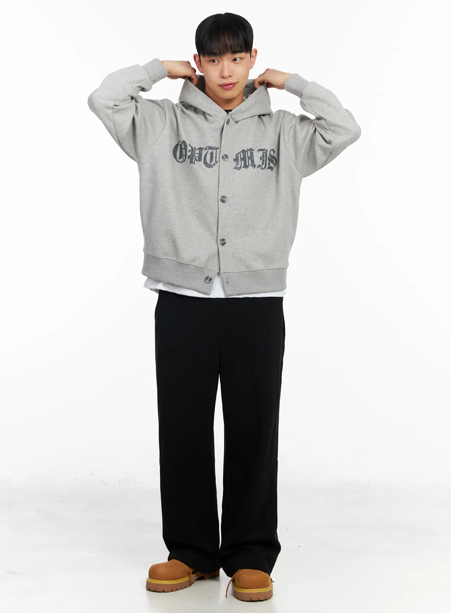 Men's Graphic Button-Up Hoodie IA501 - Image 8