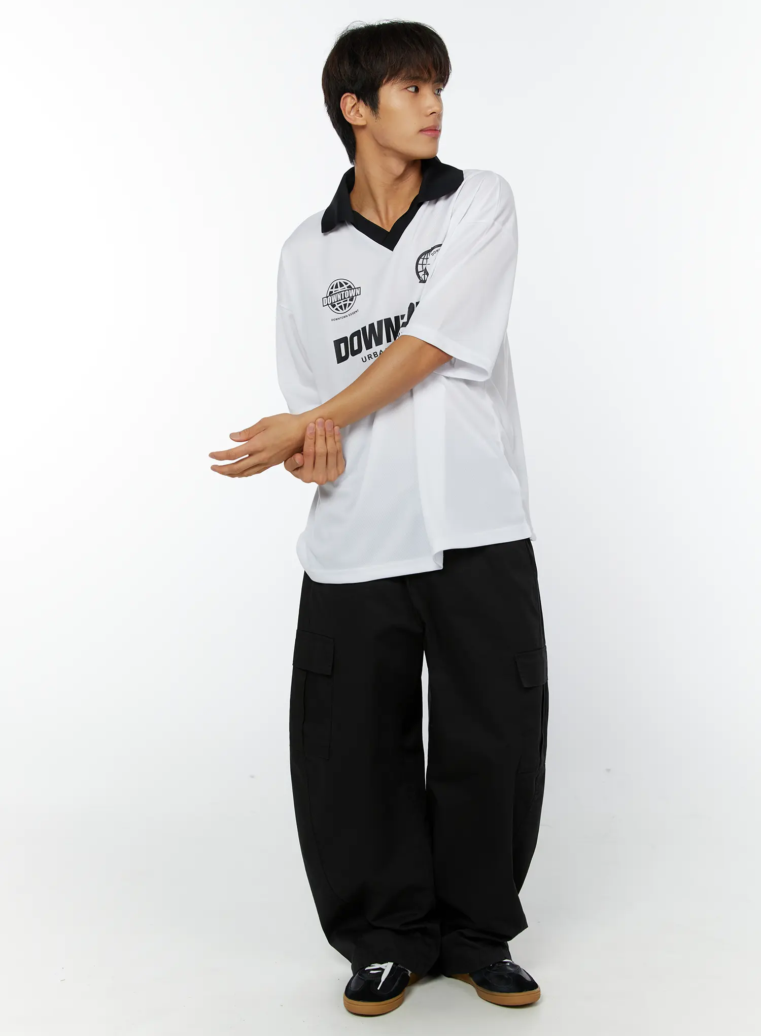 Men's Graphic Collared Tee IY514 - Image 2