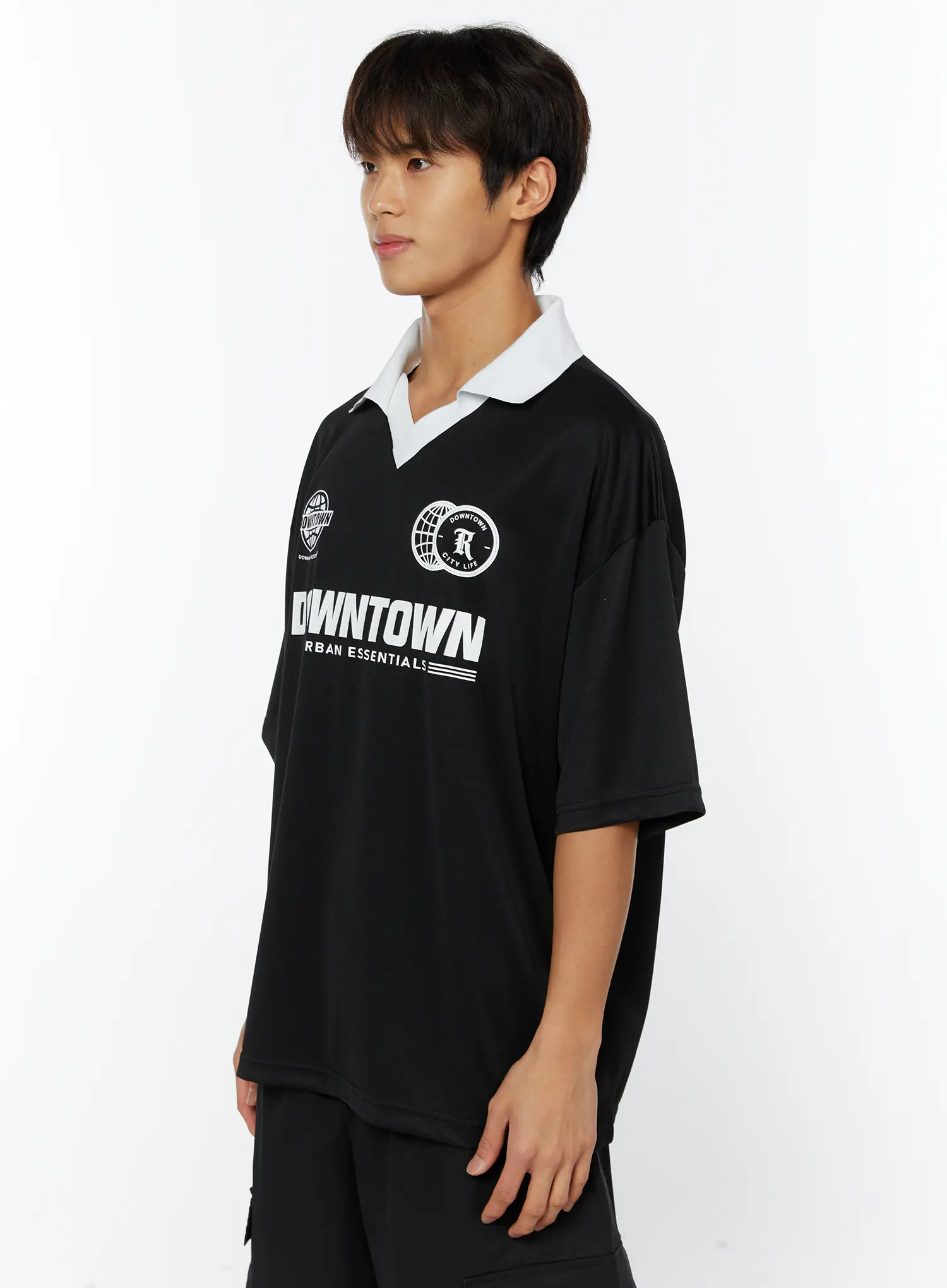 Men's Graphic Collared Tee IY514 - Image 4