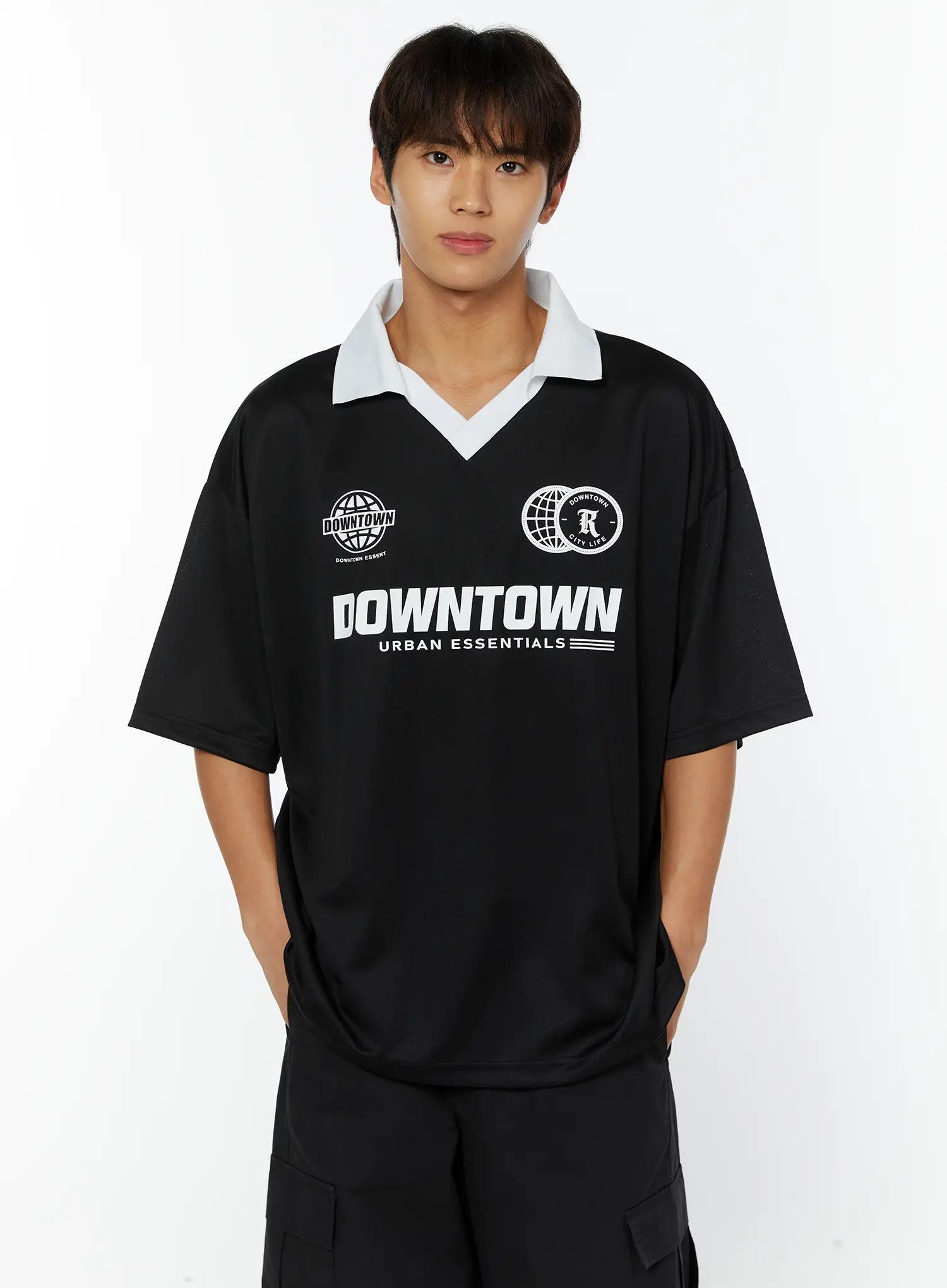 Men's Graphic Collared Tee IY514 - Image 6