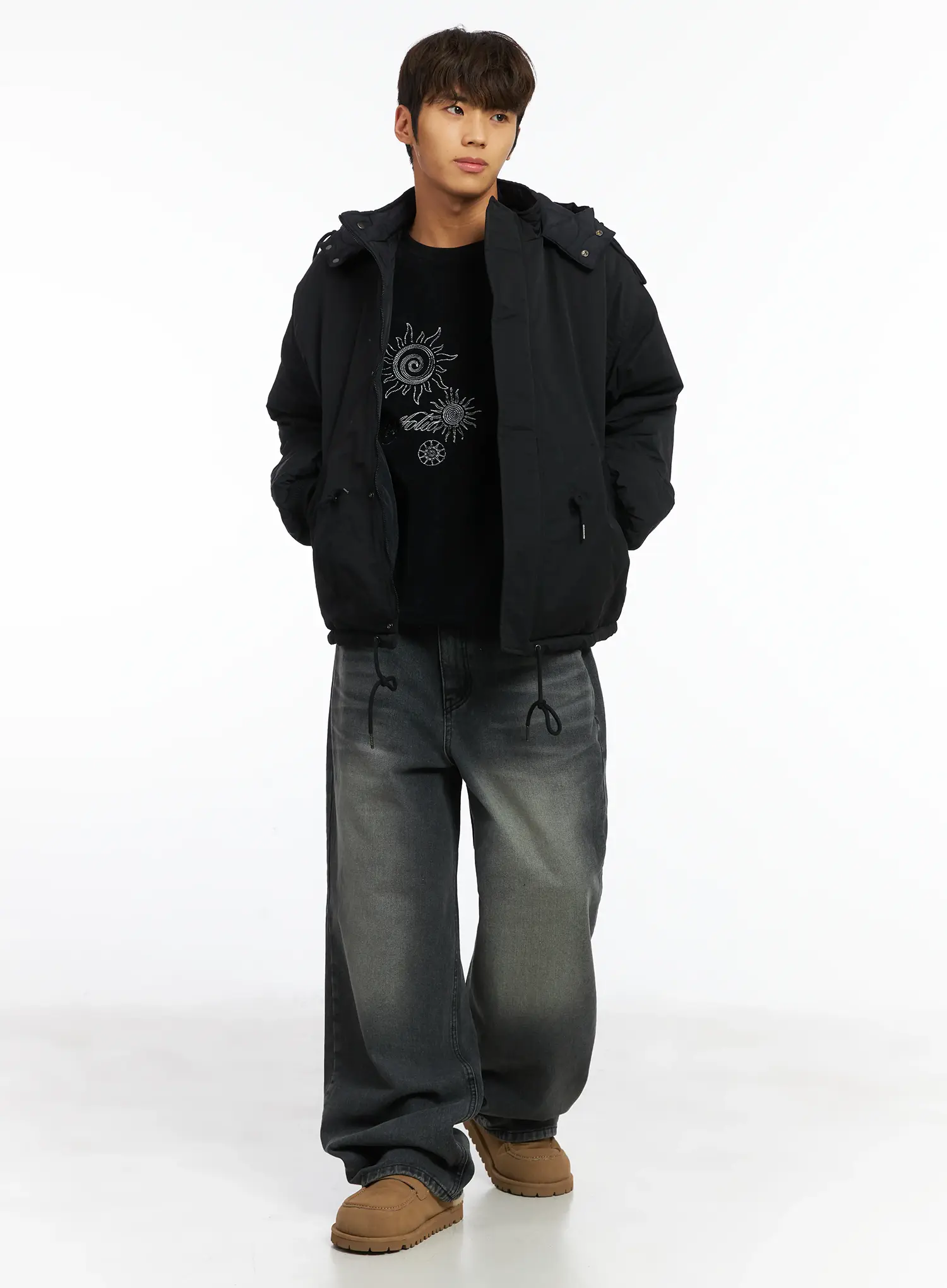 Men's Graphic Fleece Long Sleeve Top IJ514 - Image 10