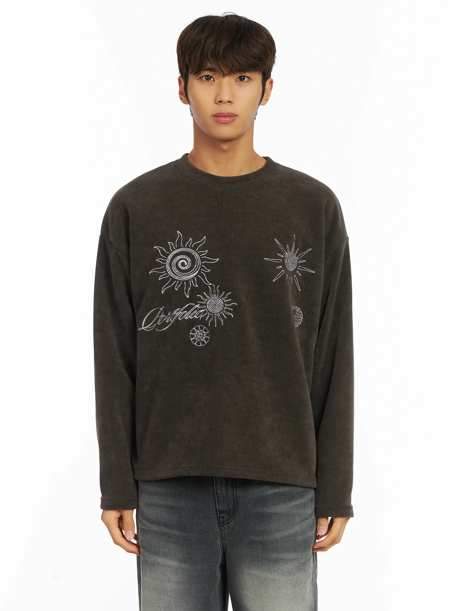 Men's Graphic Fleece Long Sleeve Top IJ514 - Image 13