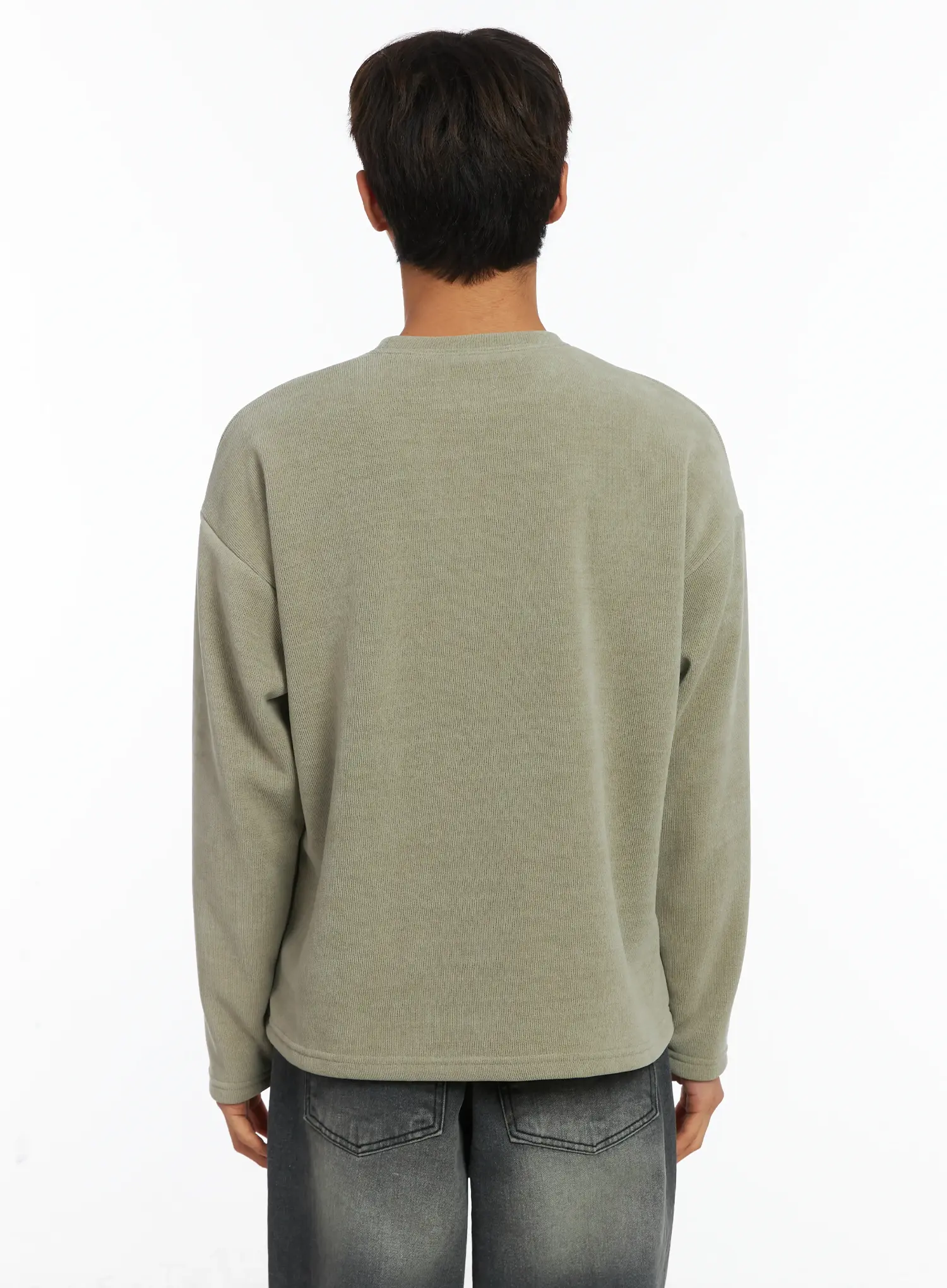 Men's Graphic Fleece Long Sleeve Top IJ514 - Image 5
