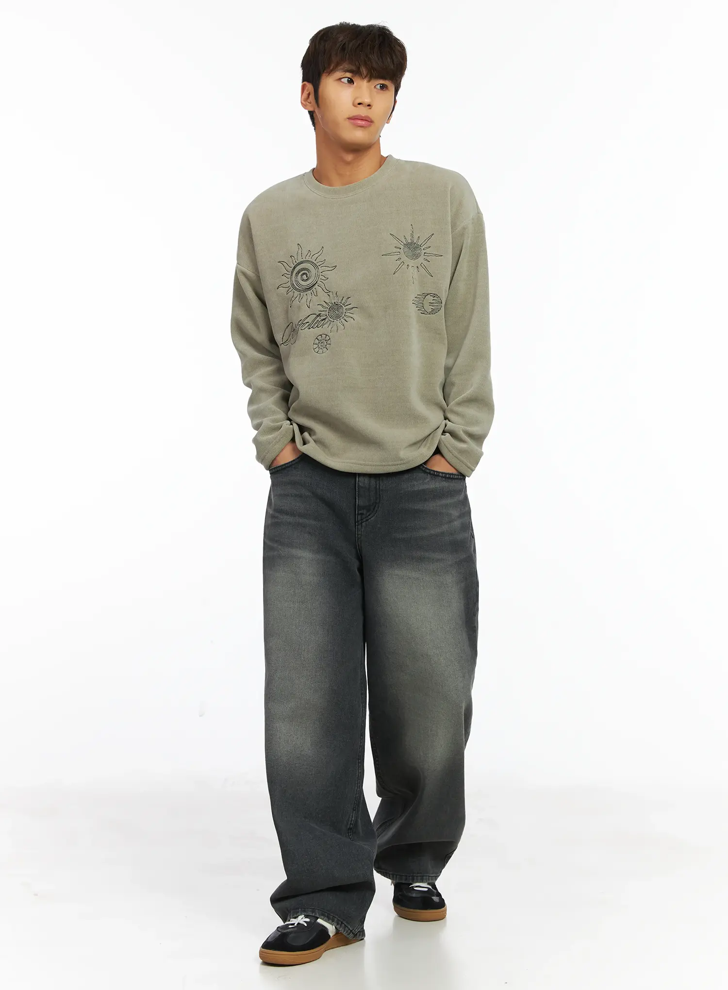 Men's Graphic Fleece Long Sleeve Top IJ514 - Image 6