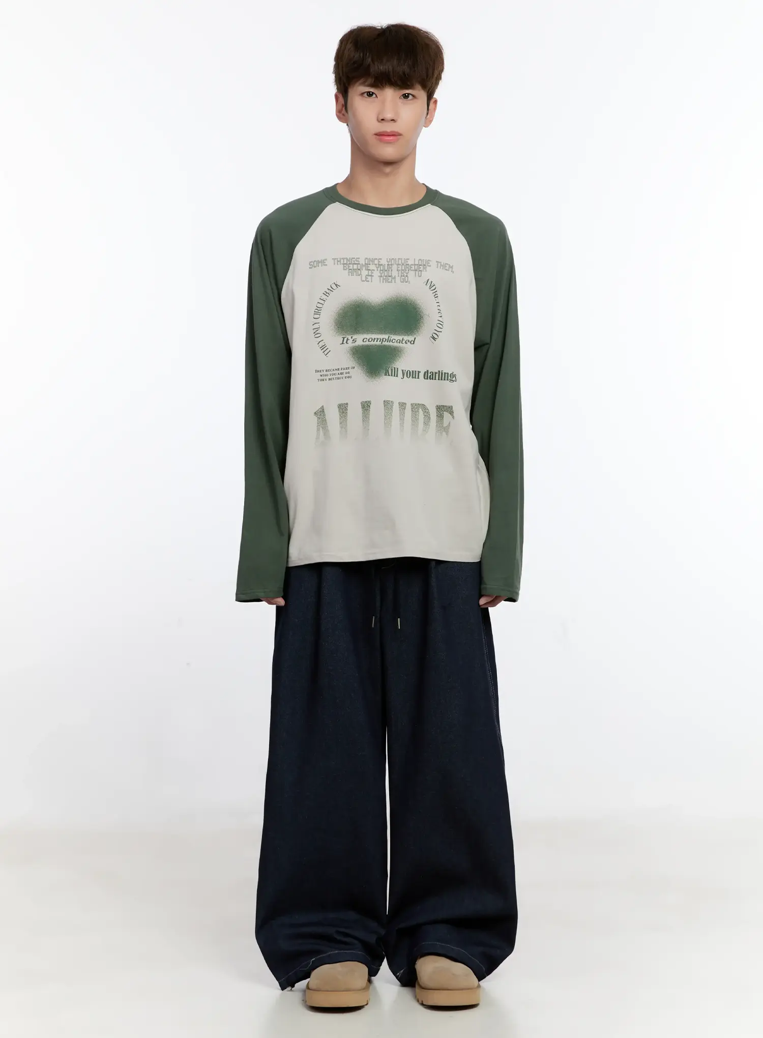 Men's Graphic Jeans (Dark Blue) IS529 - Image 3