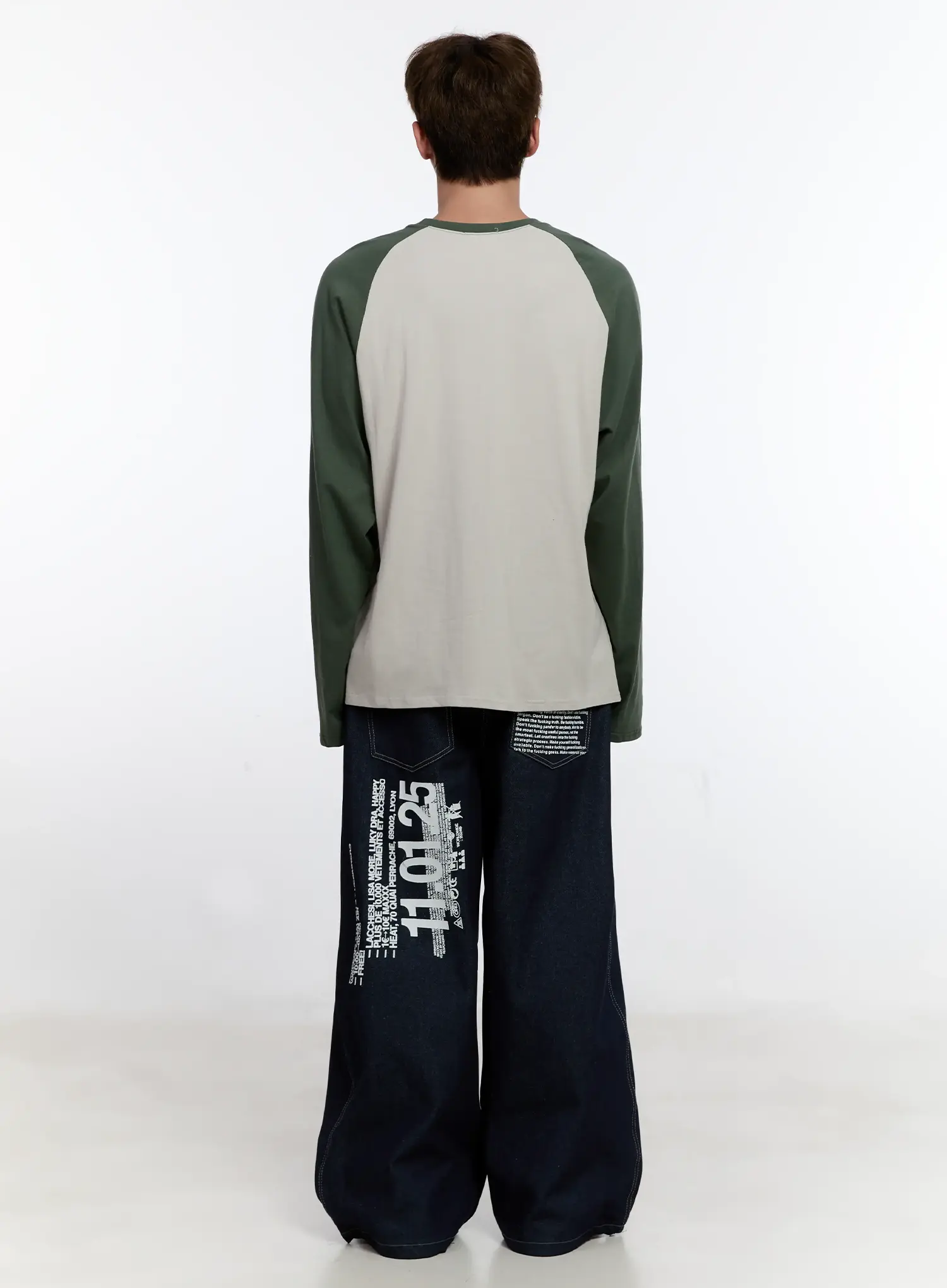 Men's Graphic Jeans (Dark Blue) IS529 - Image 9