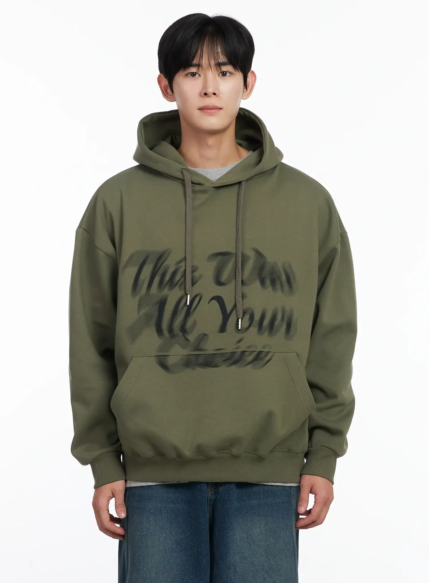 Men's Graphic Lettering Hoodie IJ521 - Image 10
