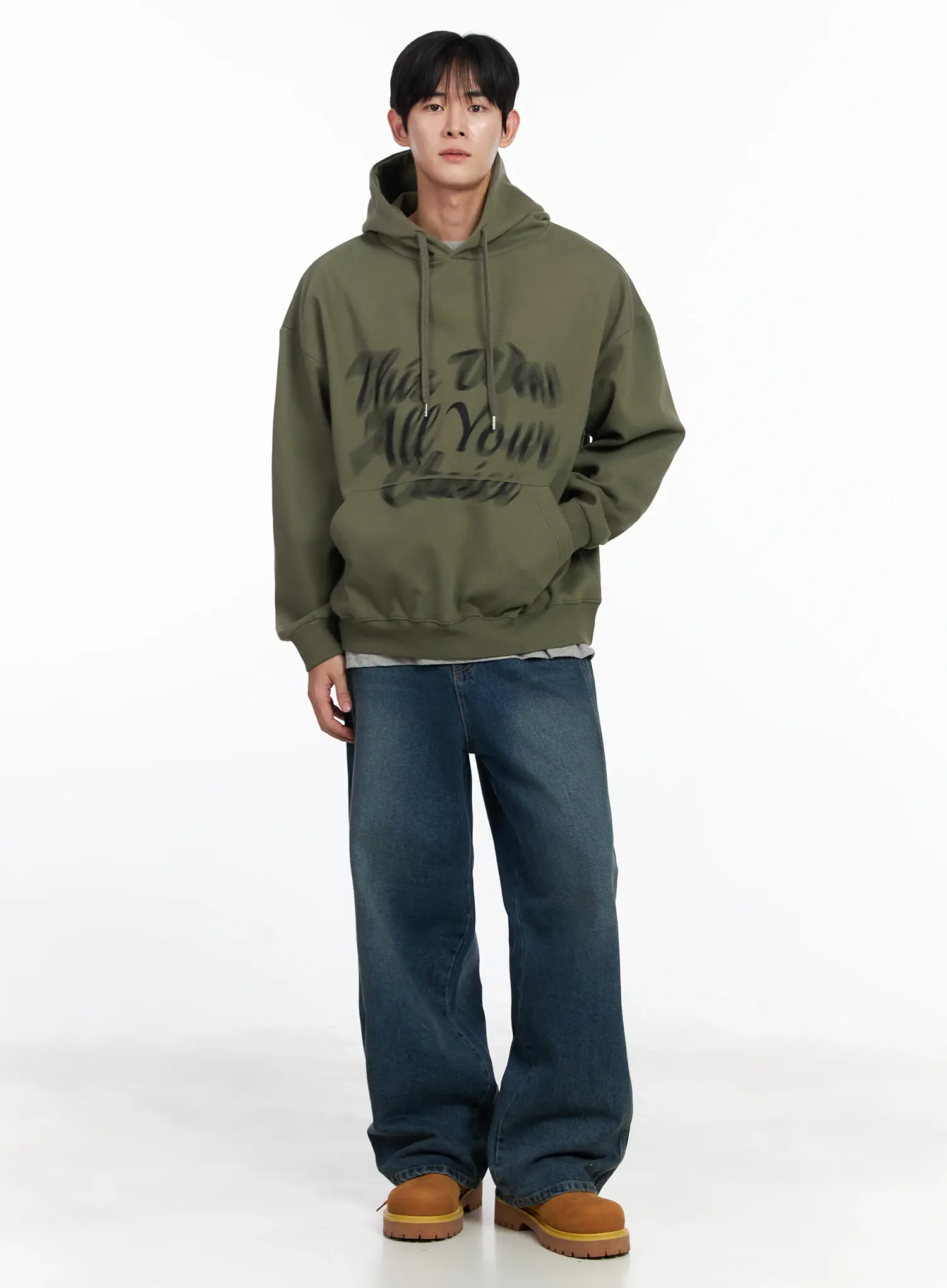 Men's Graphic Lettering Hoodie IJ521 - Image 8