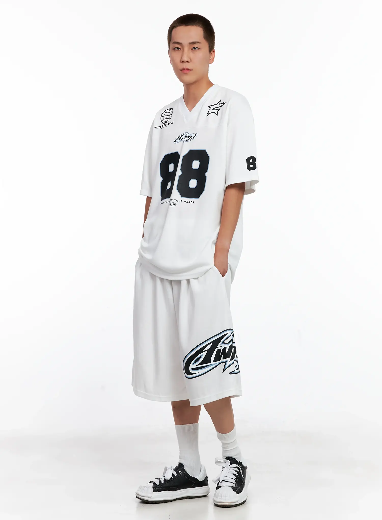 Men's Graphic Logo Athletic Shorts IG508 - Image 13