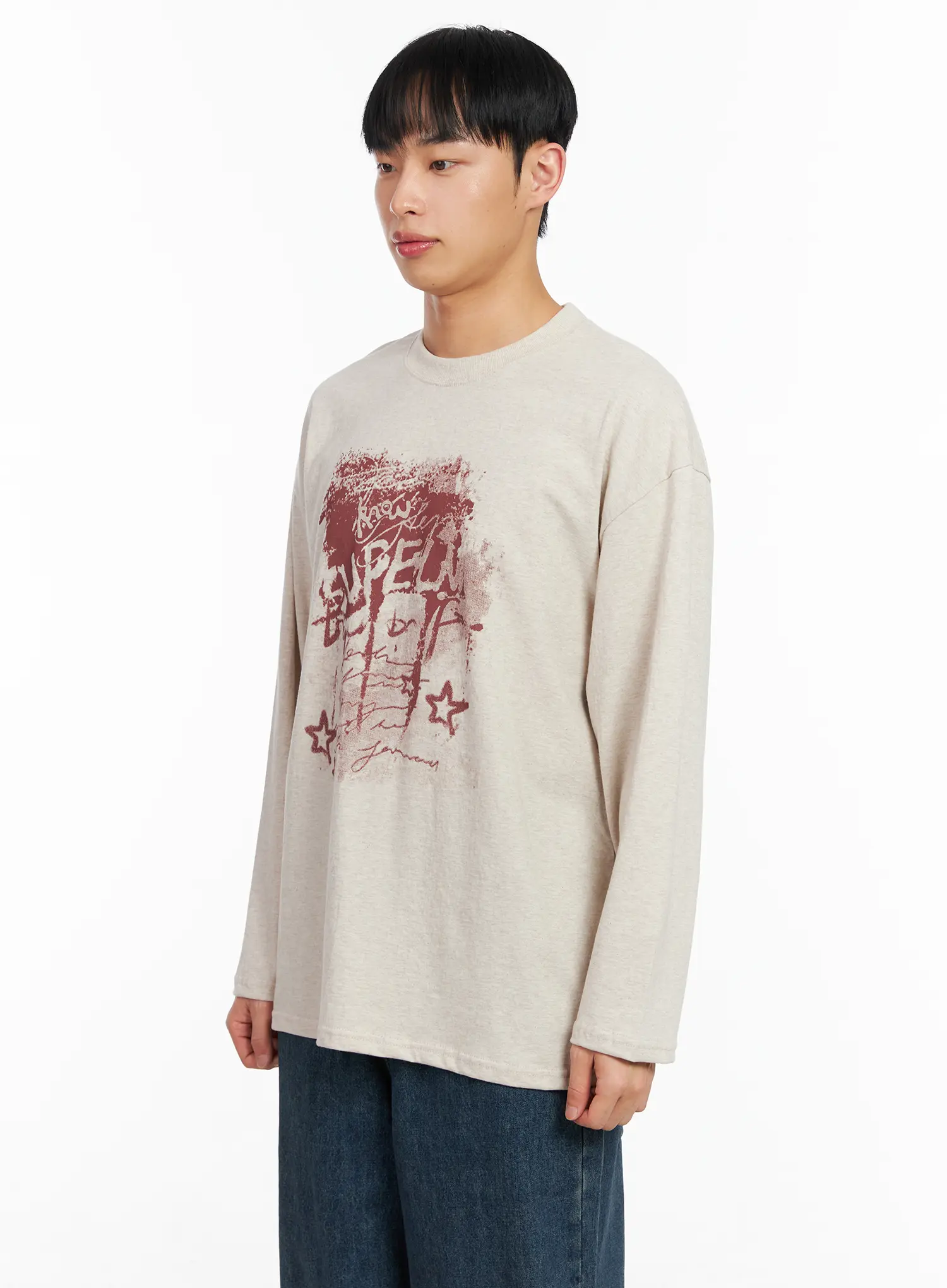 Men's Graphic Long Sleeve T-Shirt IA501 - Image 4
