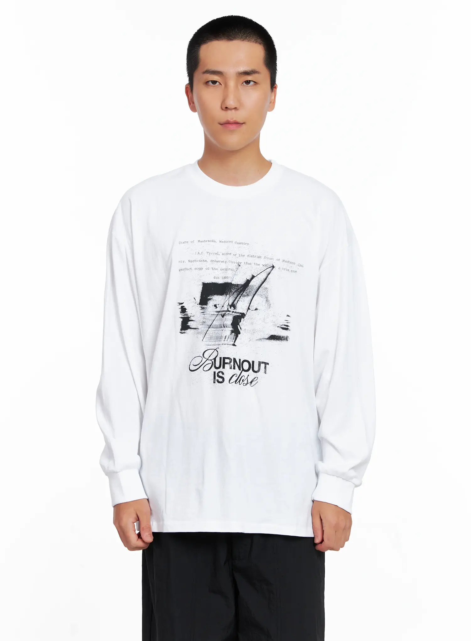 Men's Graphic Long Sleeve Tee IS509 - Image 11